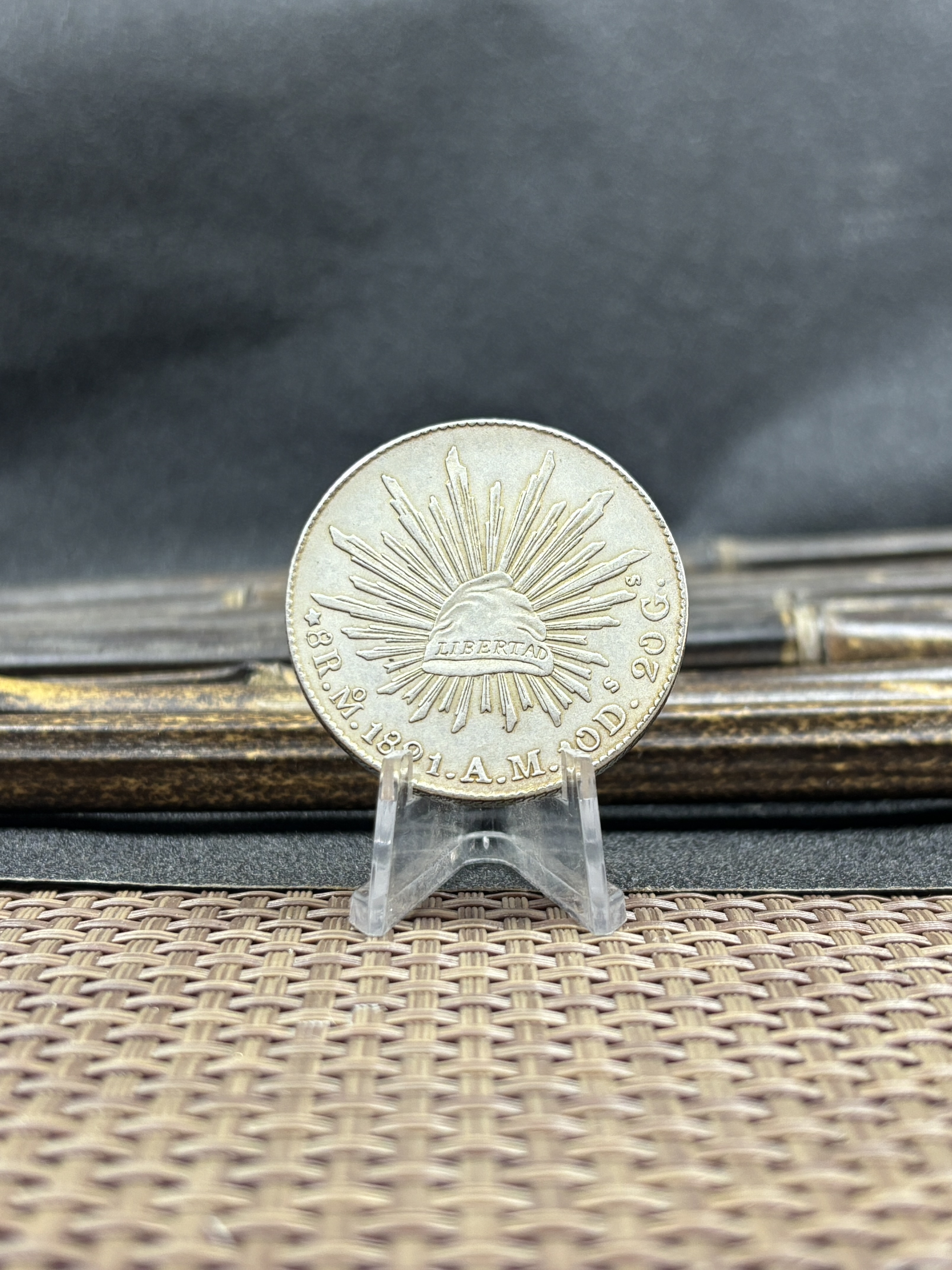 Mexico 1875 1881 1882 1887 1889 1891 1892 1893 1894 8 Reales Eagle With Snake Silver Plated Replica Coin Commemorative Medal,Historical Collectible Art Craft For Enthusiasts