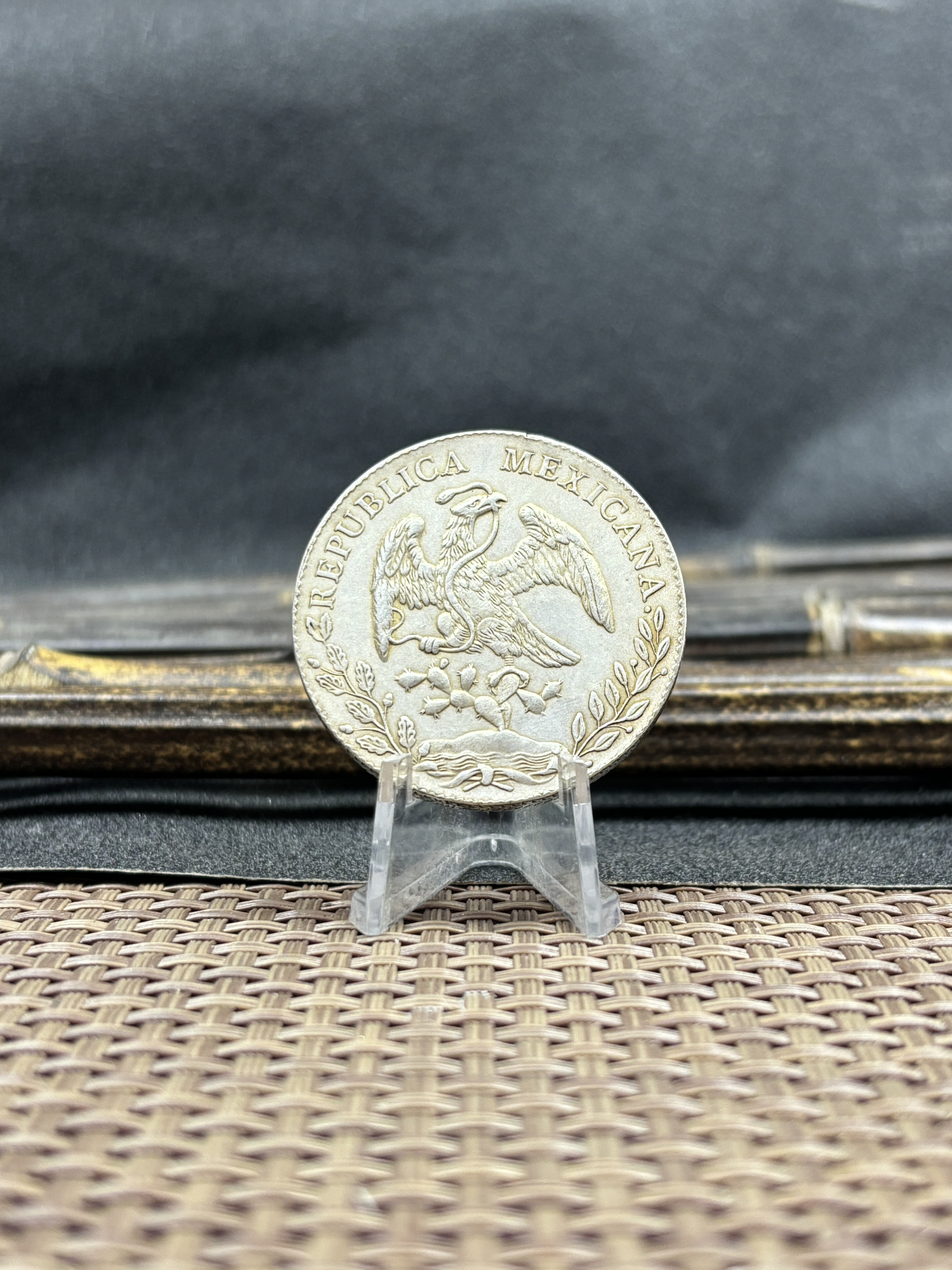 Mexico 1875 1881 1882 1887 1889 1891 1892 1893 1894 8 Reales Eagle With Snake Silver Plated Replica Coin Commemorative Medal,Historical Collectible Art Craft For Enthusiasts