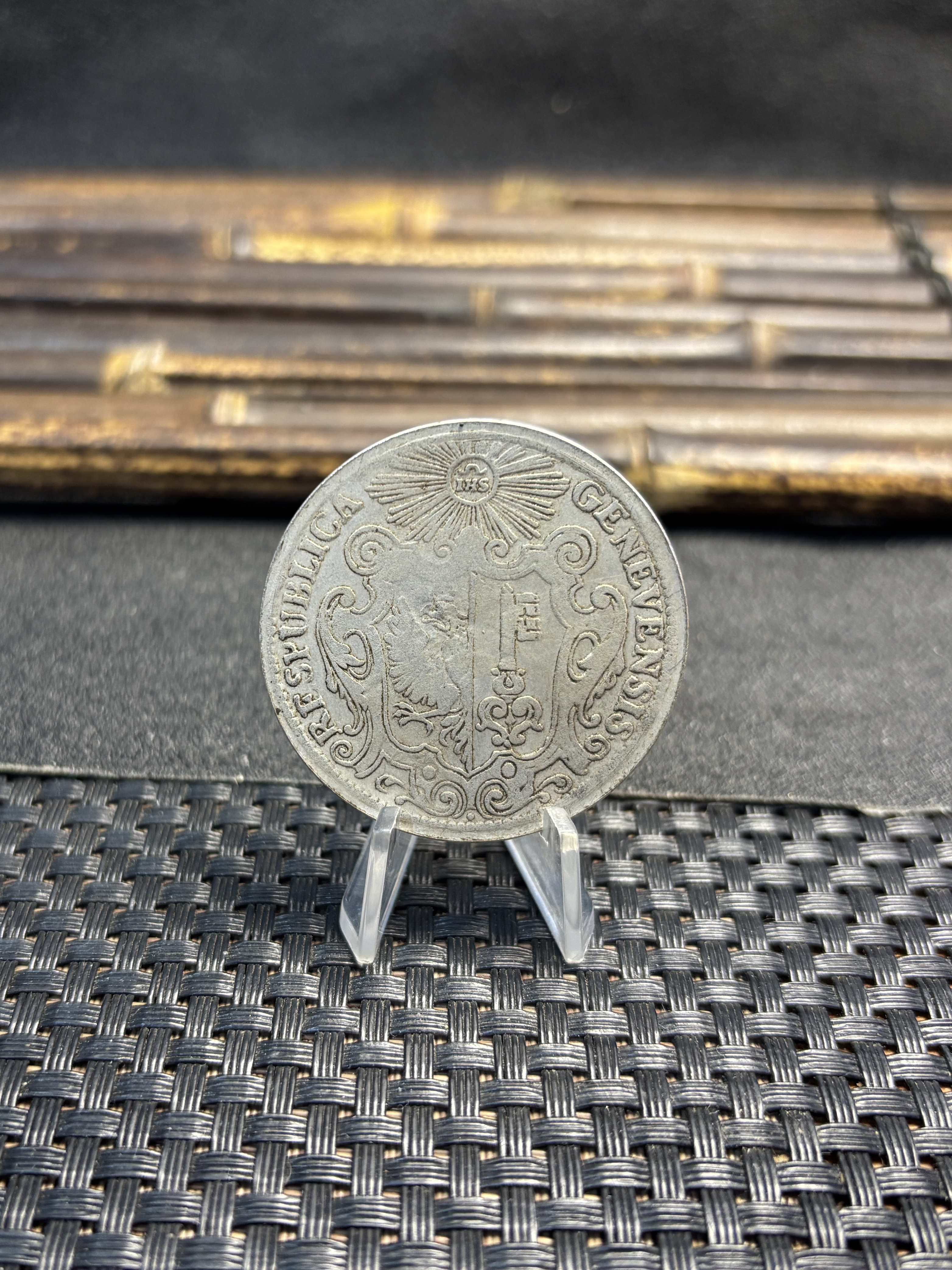 City Of Geneva 1722 1 Thaler Swiss Silver Plated Replica Coin Commemorative Medal,Historical Collectible Art Craft For Enthusiasts