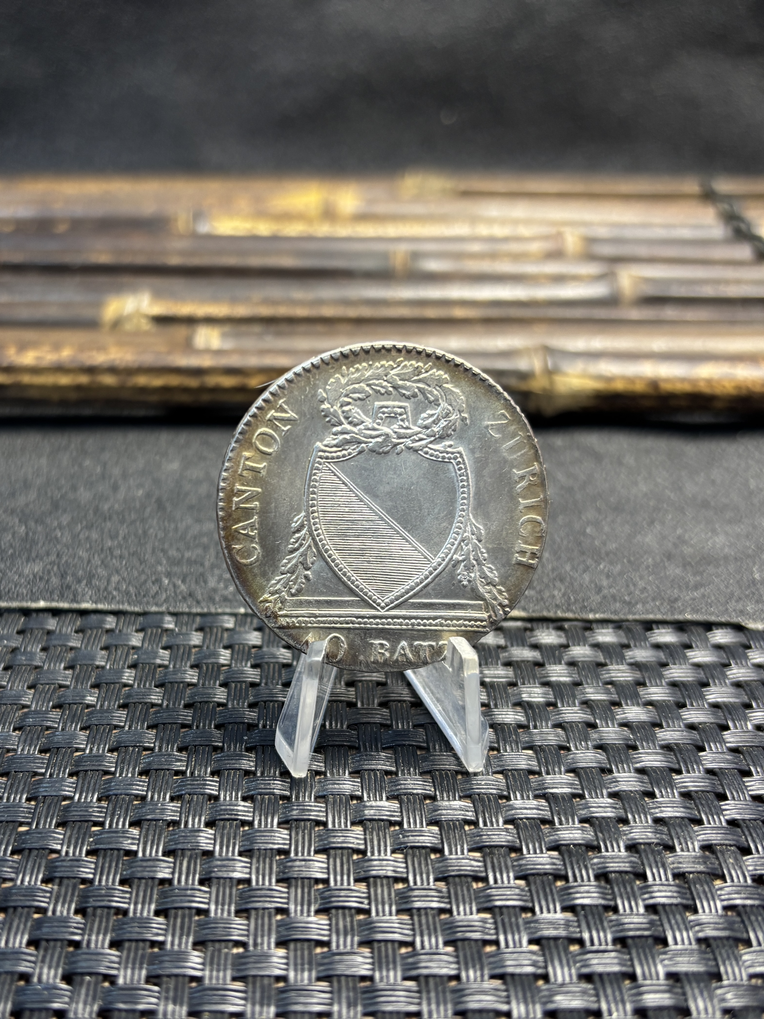Switzerland Zurich 40 Batzen 1813 Plated Silver Replica Coin Commemorative Medal,Historical Collectible Art Craft For Enthusiasts