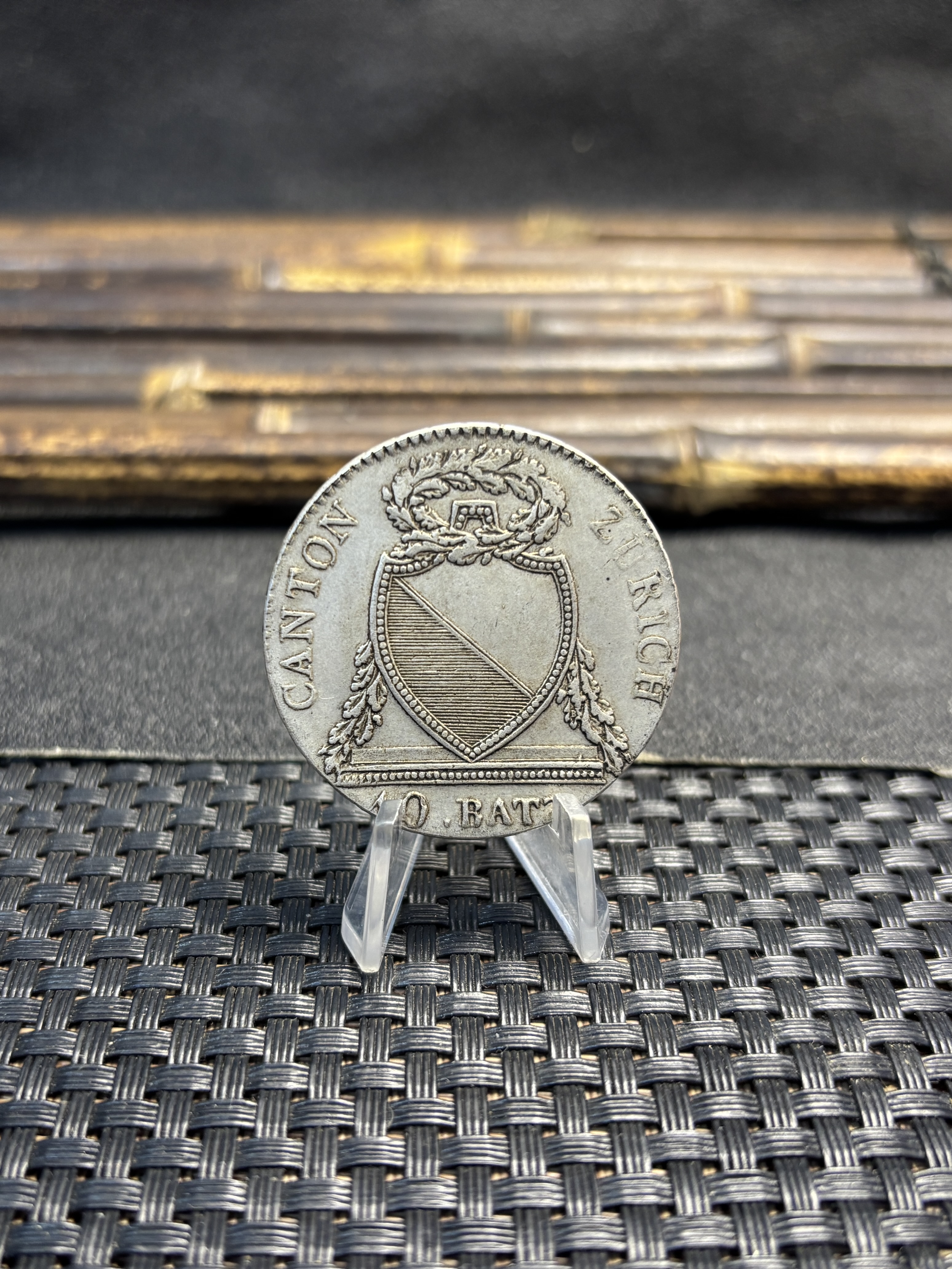 Switzerland Zurich 40 Batzen 1813 Plated Silver Replica Coin Commemorative Medal,Historical Collectible Art Craft For Enthusiasts