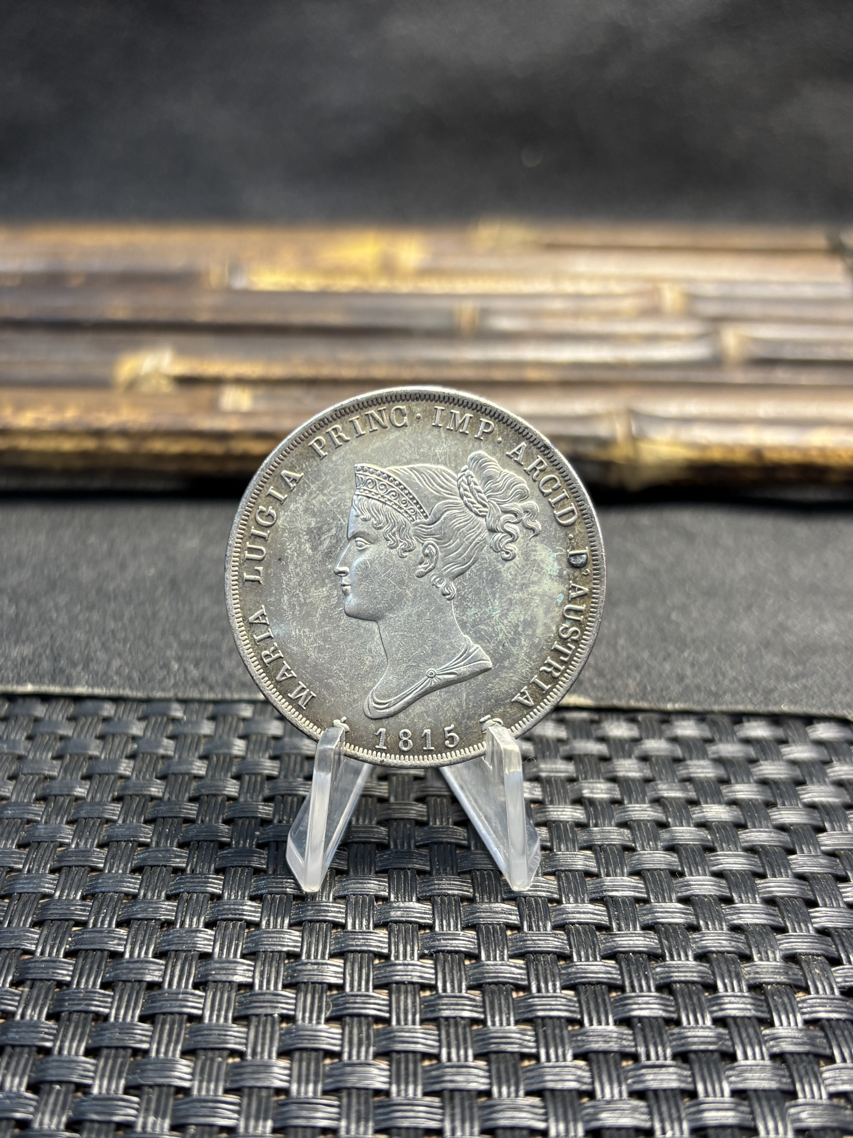 Italian States Duchy of Parma 1815 5 Lire Maria Luigia Silver Plated Replica Coin Commemorative Medal,Historical Collectible Art Craft For Enthusiasts