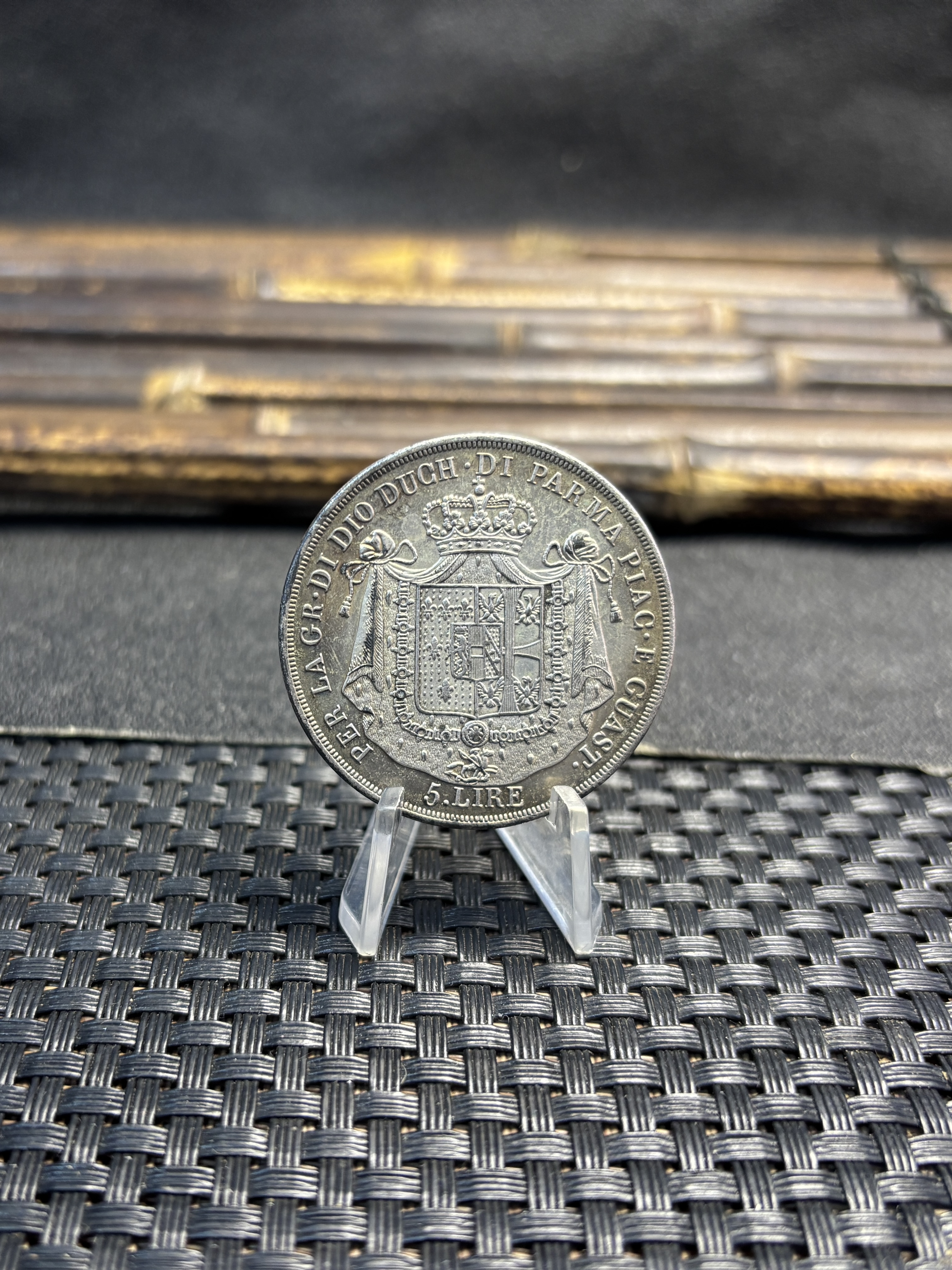 Italian States Duchy of Parma 1815 5 Lire Maria Luigia Silver Plated Replica Coin Commemorative Medal,Historical Collectible Art Craft For Enthusiasts