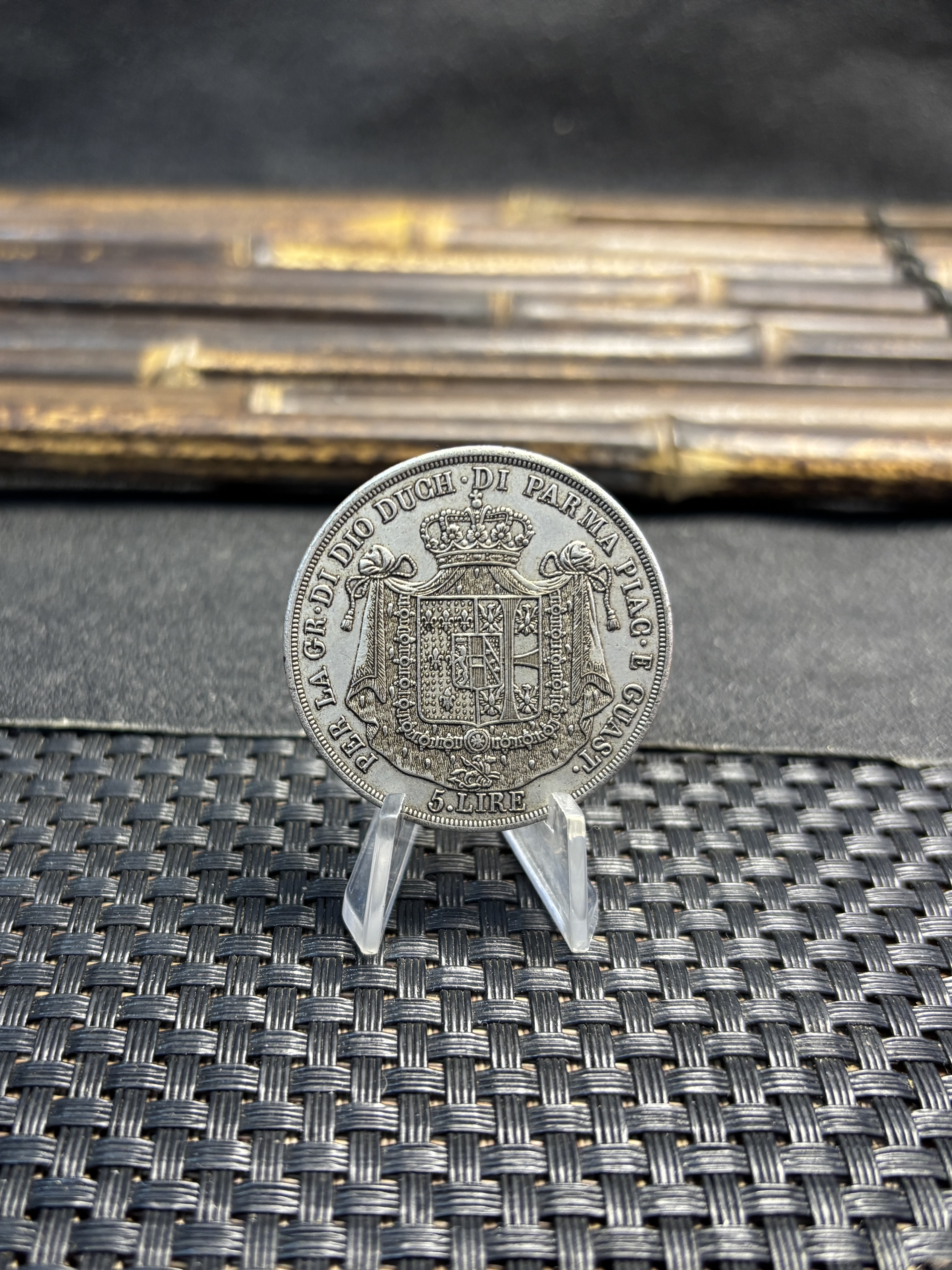 Italian States Duchy of Parma 1815 5 Lire Maria Luigia Silver Plated Replica Coin Commemorative Medal,Historical Collectible Art Craft For Enthusiasts