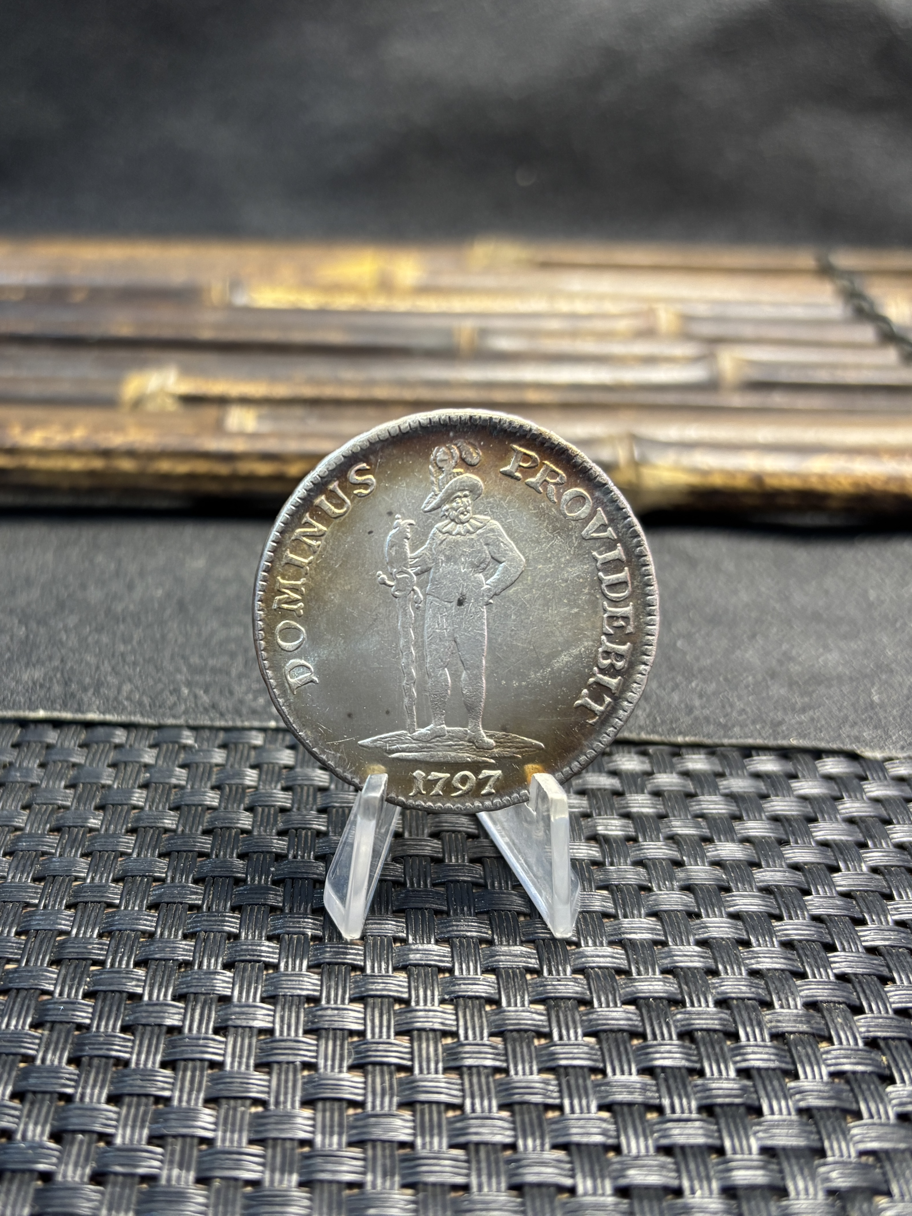 Switzerland Swiss Cantons Bern 1797 1 Thaler Two Feathers Silver Plated Replica Coin Commemorative Medal,Historical Collectible Art Craft For Enthusiasts