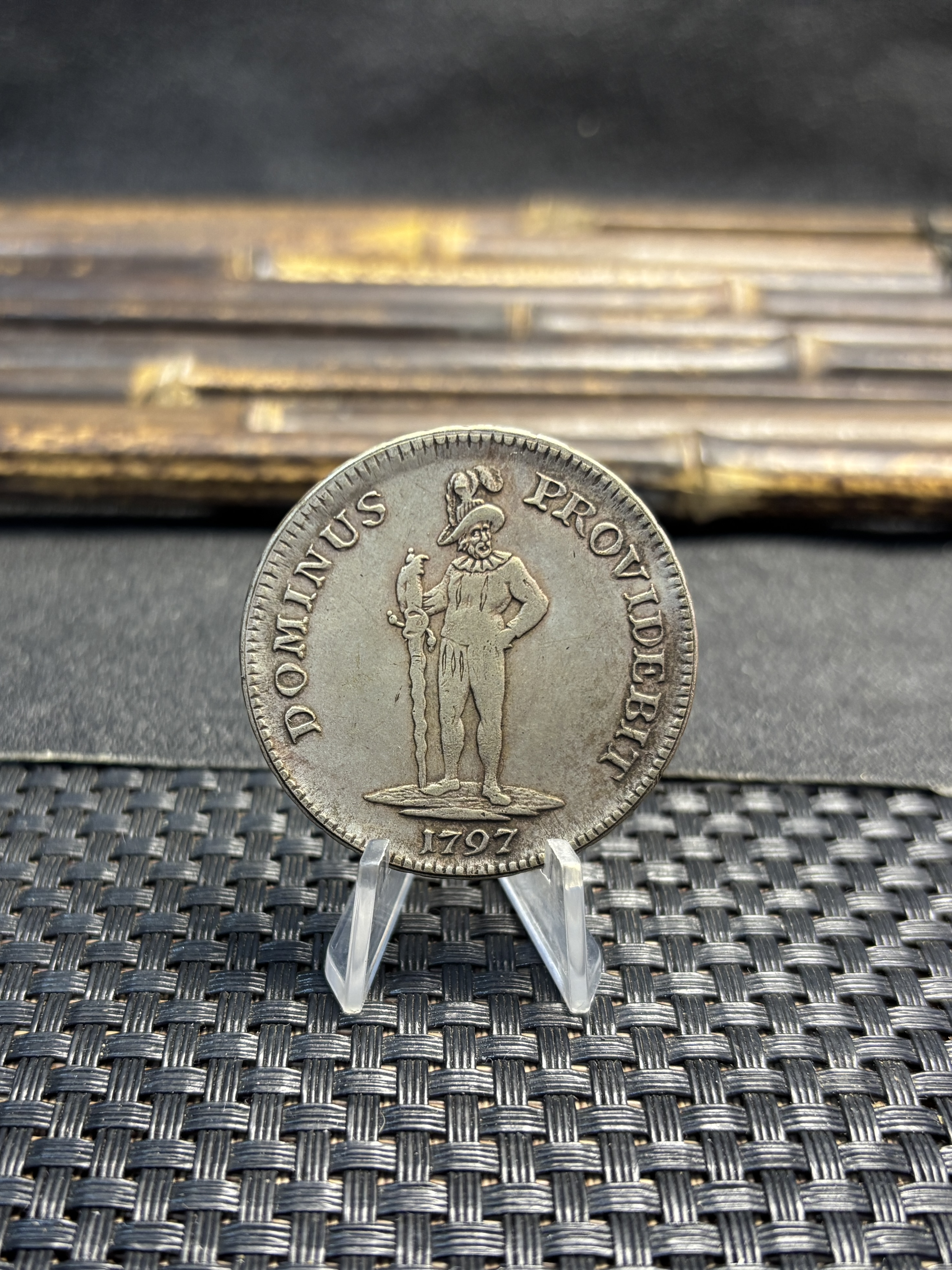 Switzerland Swiss Cantons Bern 1797 1 Thaler Two Feathers Silver Plated Replica Coin Commemorative Medal,Historical Collectible Art Craft For Enthusiasts