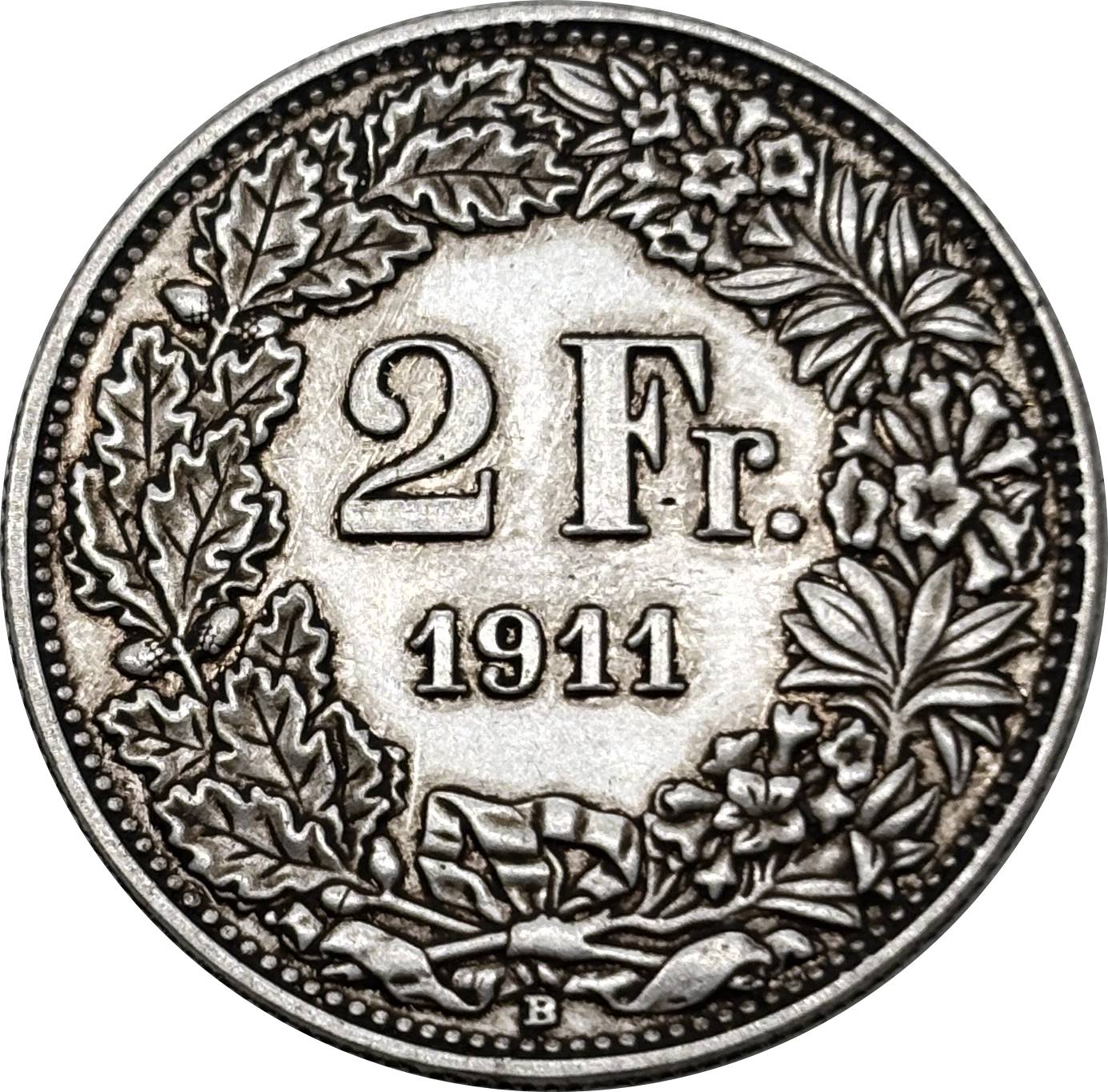 Switzerland 1911 1964 2 Francs Helvetia Standing Silver Plated Replica Coin Commemorative Medal,Historical Collectible Art Craft For Enthusiasts
