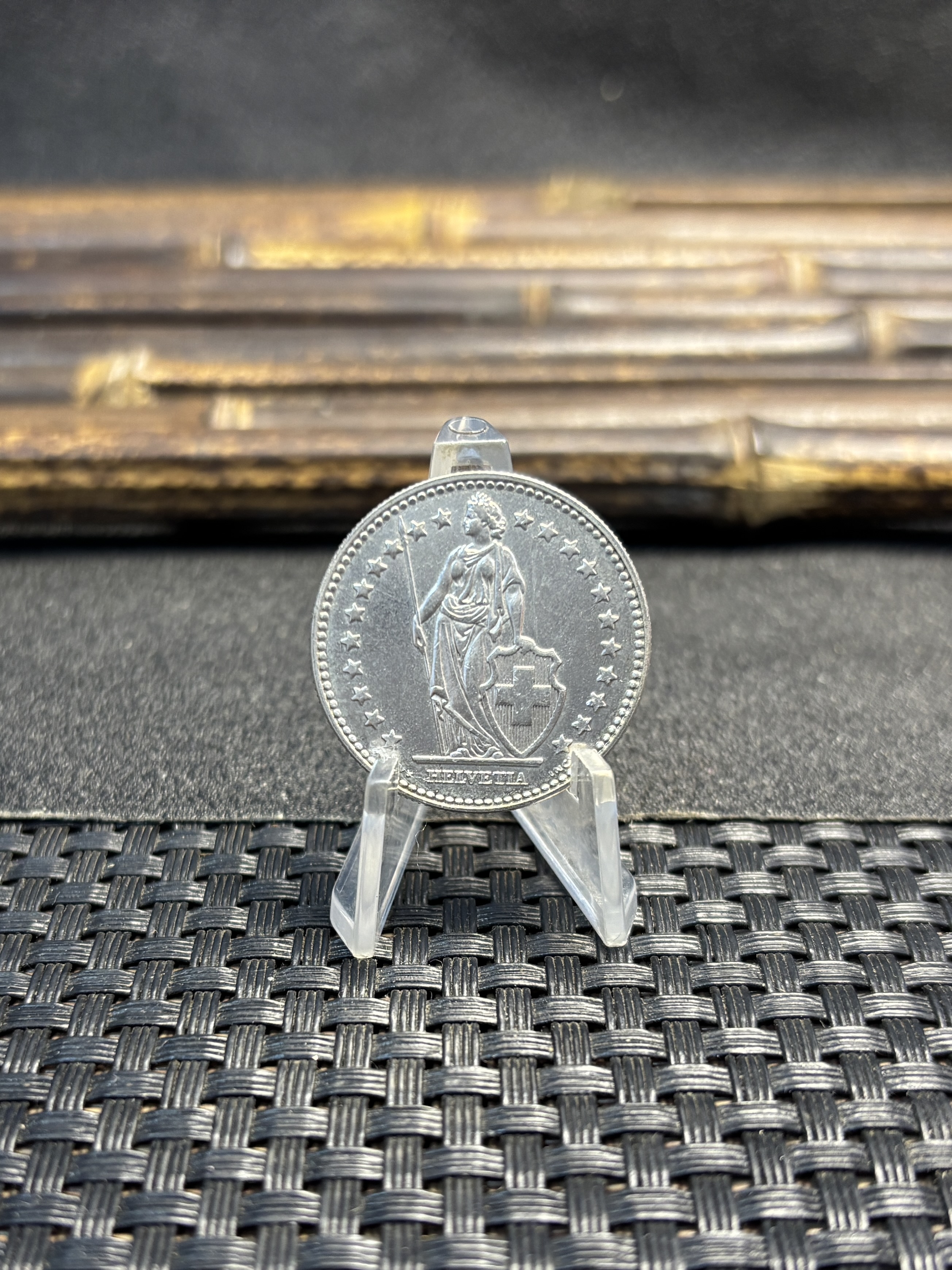 Switzerland 1911 1964 2 Francs Helvetia Standing Silver Plated Replica Coin Commemorative Medal,Historical Collectible Art Craft For Enthusiasts