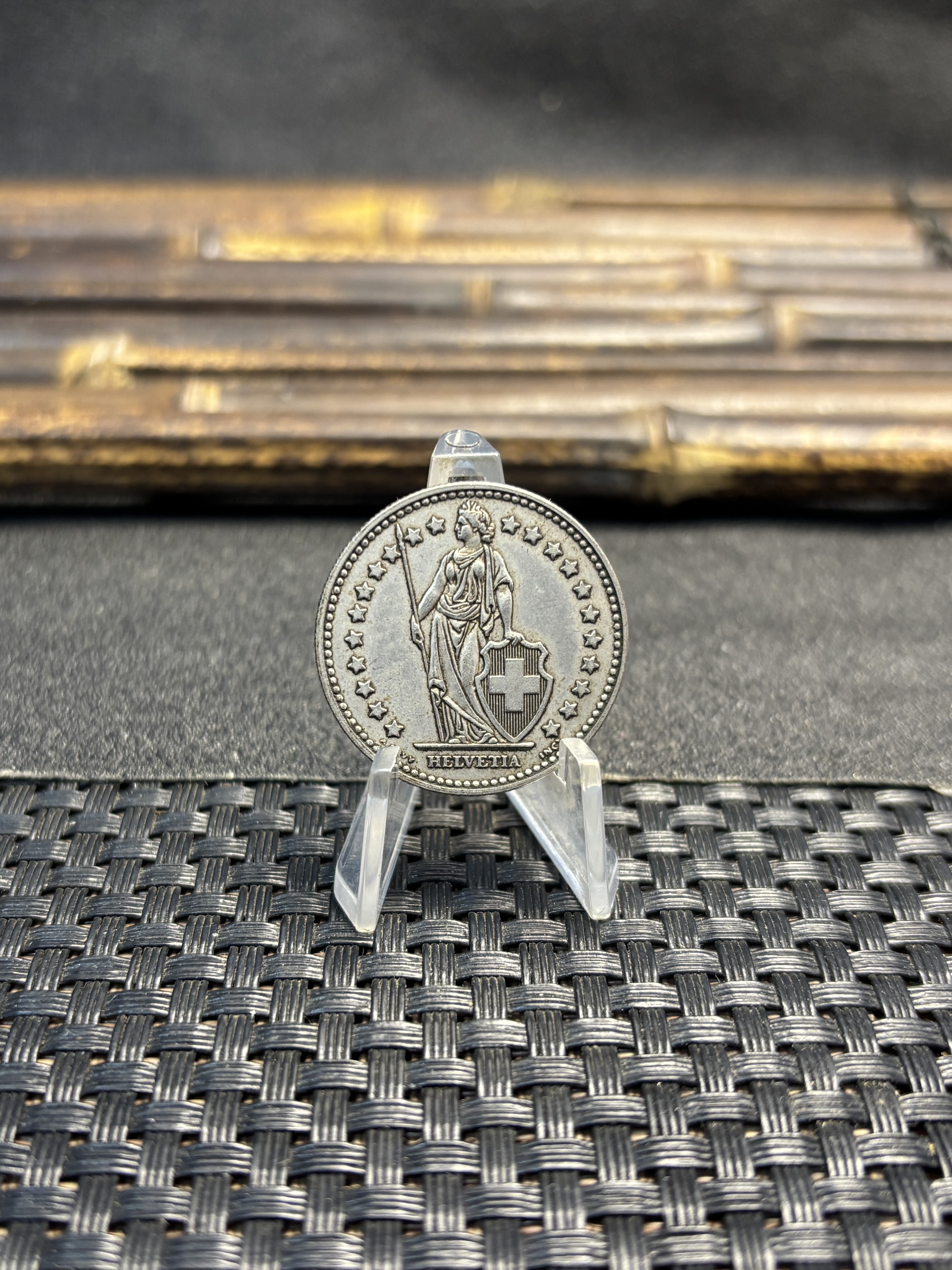 Switzerland 1911 1964 2 Francs Helvetia Standing Silver Plated Replica Coin Commemorative Medal,Historical Collectible Art Craft For Enthusiasts