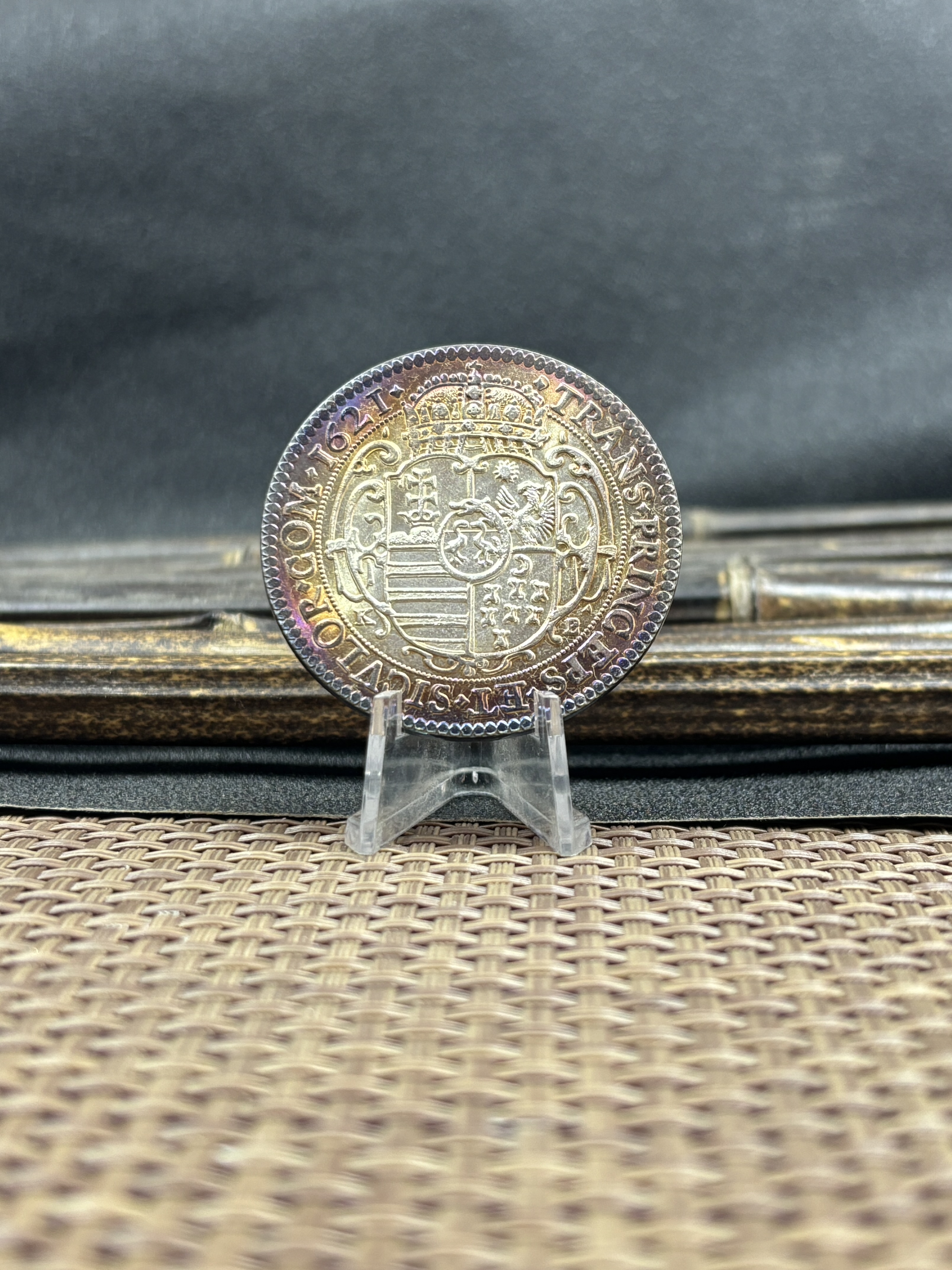 Hungarian States 1621 One 1 Thaler Gabriel Bethlen Silver Plated Replica Coin Commemorative Medal,Historical Collectible Art Craft For Enthusiasts