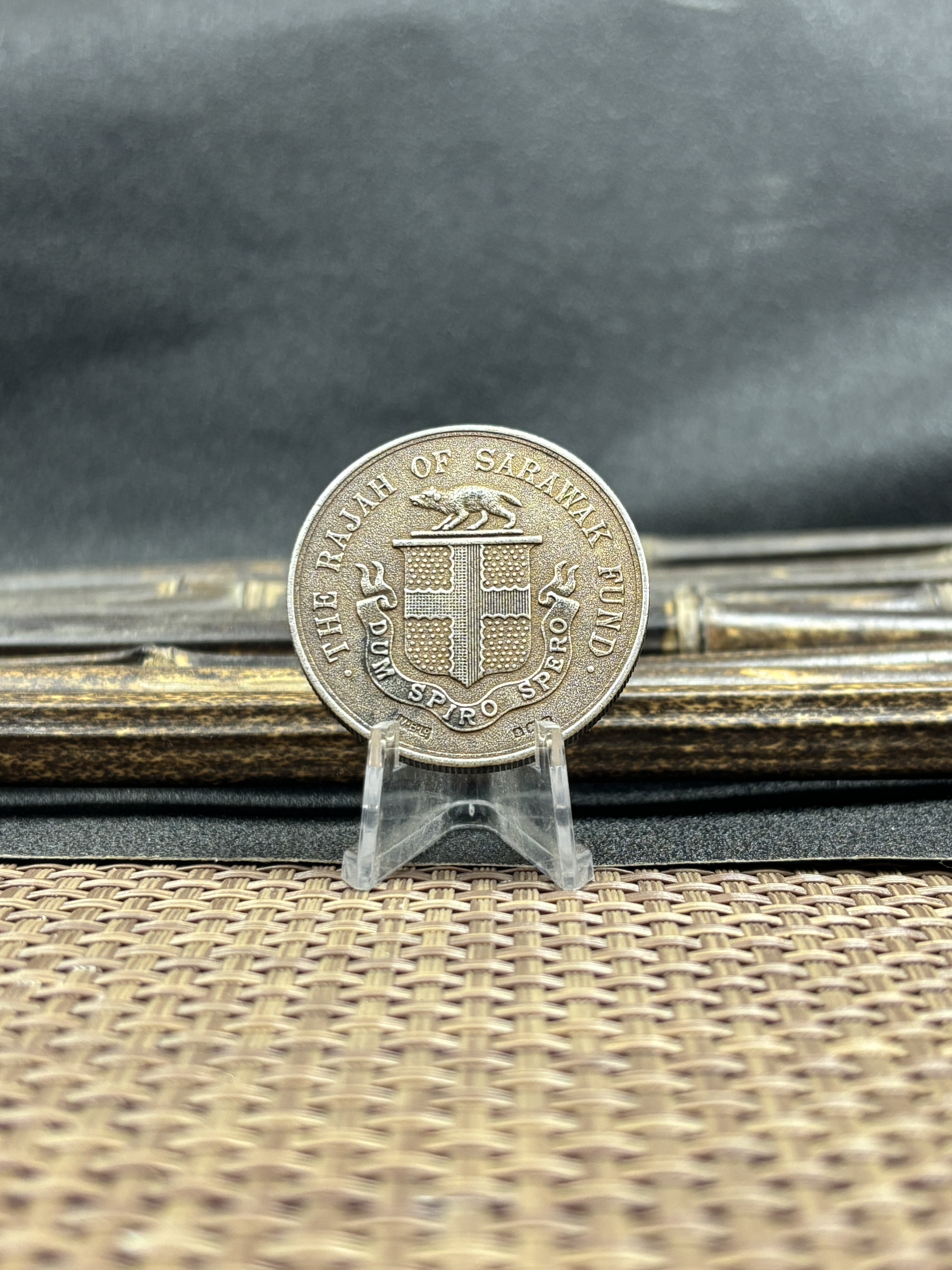 Sarawak Fund British Malaysia 1932 33 Silver Medal Rajah Dollar Silver Plated Replica Coin Commemorative Medal,Historical Collectible Art Craft For Enthusiasts