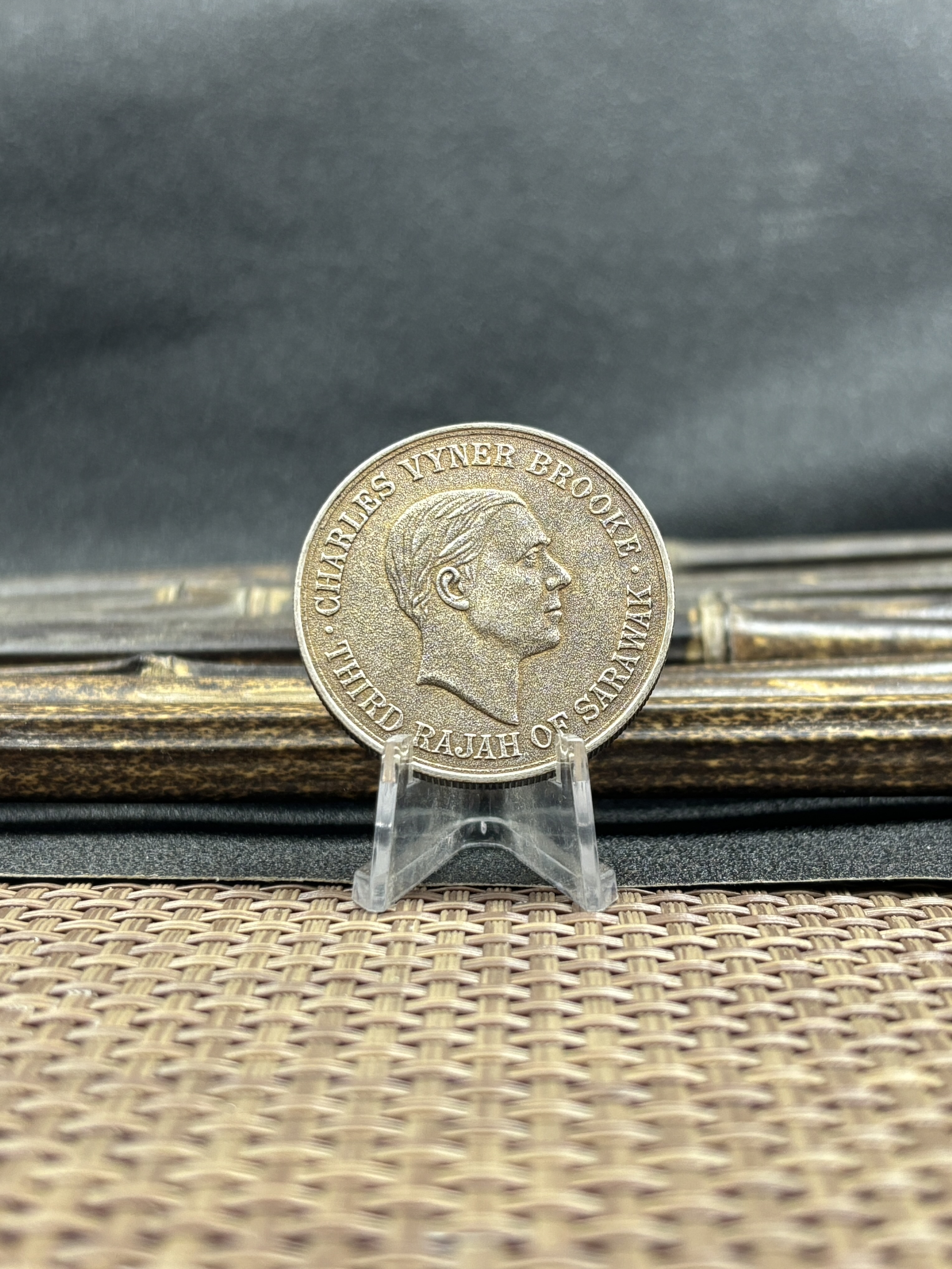 Sarawak Fund British Malaysia 1932 33 Silver Medal Rajah Dollar Silver Plated Replica Coin Commemorative Medal,Historical Collectible Art Craft For Enthusiasts