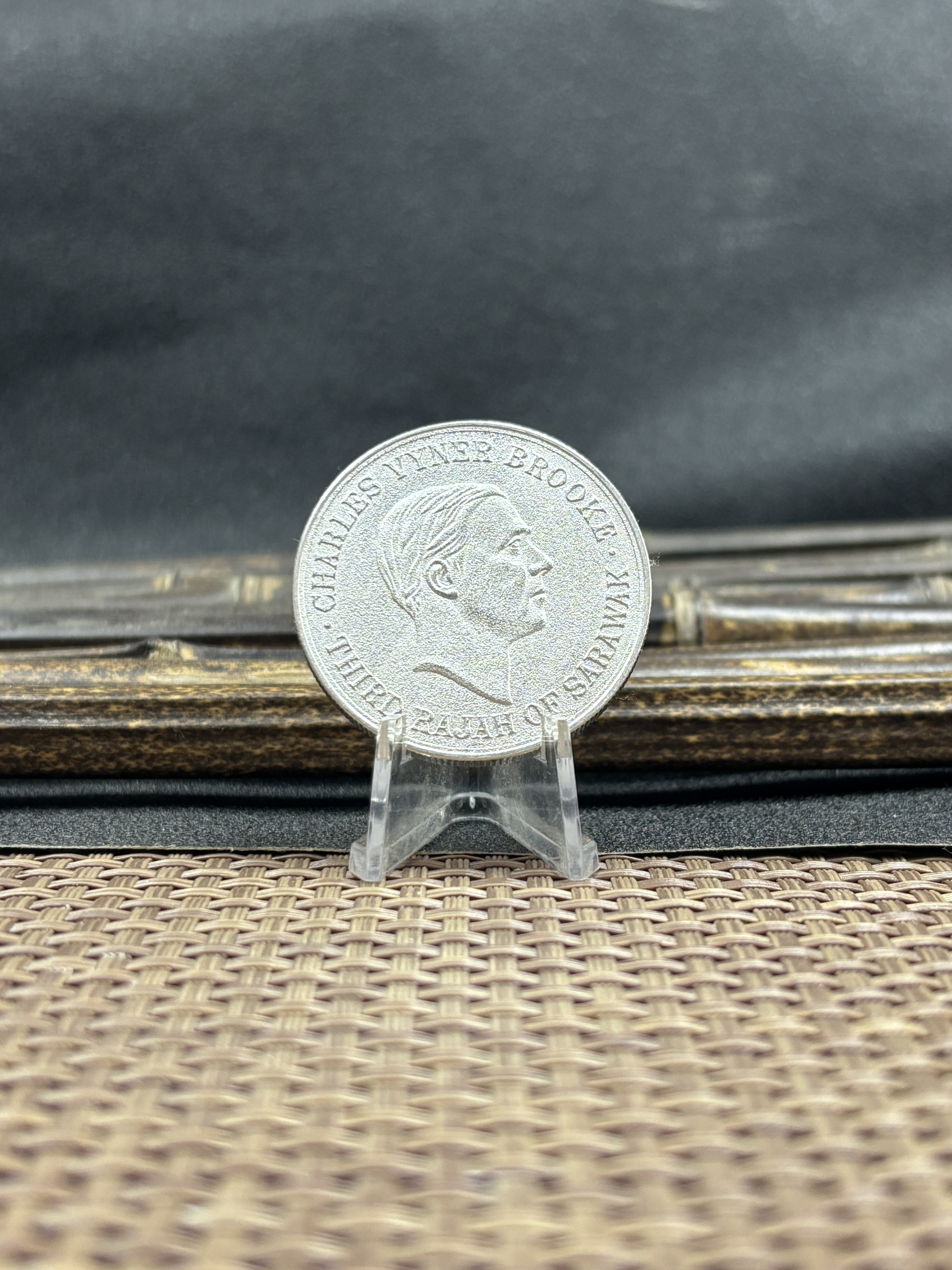 Sarawak Fund British Malaysia 1932 33 Silver Medal Rajah Dollar Silver Plated Replica Coin Commemorative Medal,Historical Collectible Art Craft For Enthusiasts