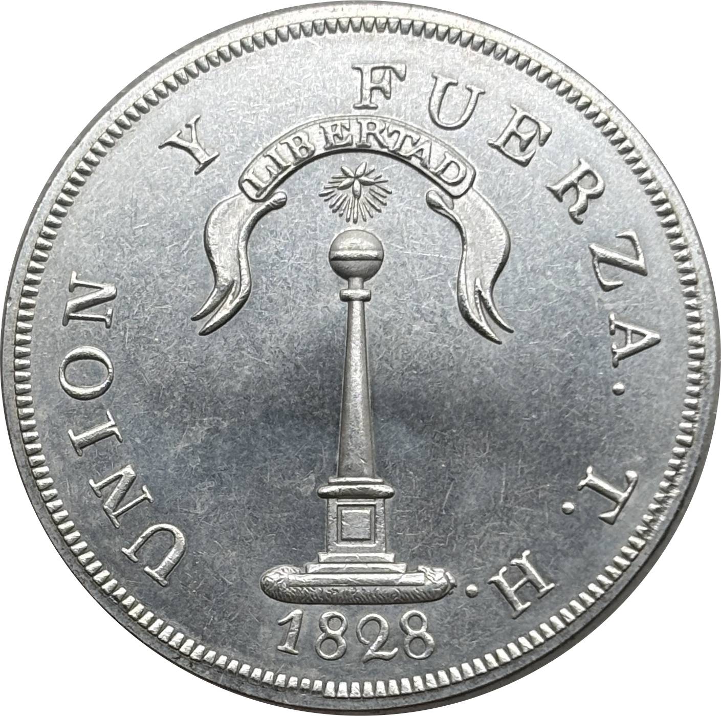 Chile 1828 UN 1 Peso Coquimbo Independiente Silver Plated Replica Coin Commemorative Medal,Historical Collectible Art Craft For Enthusiasts