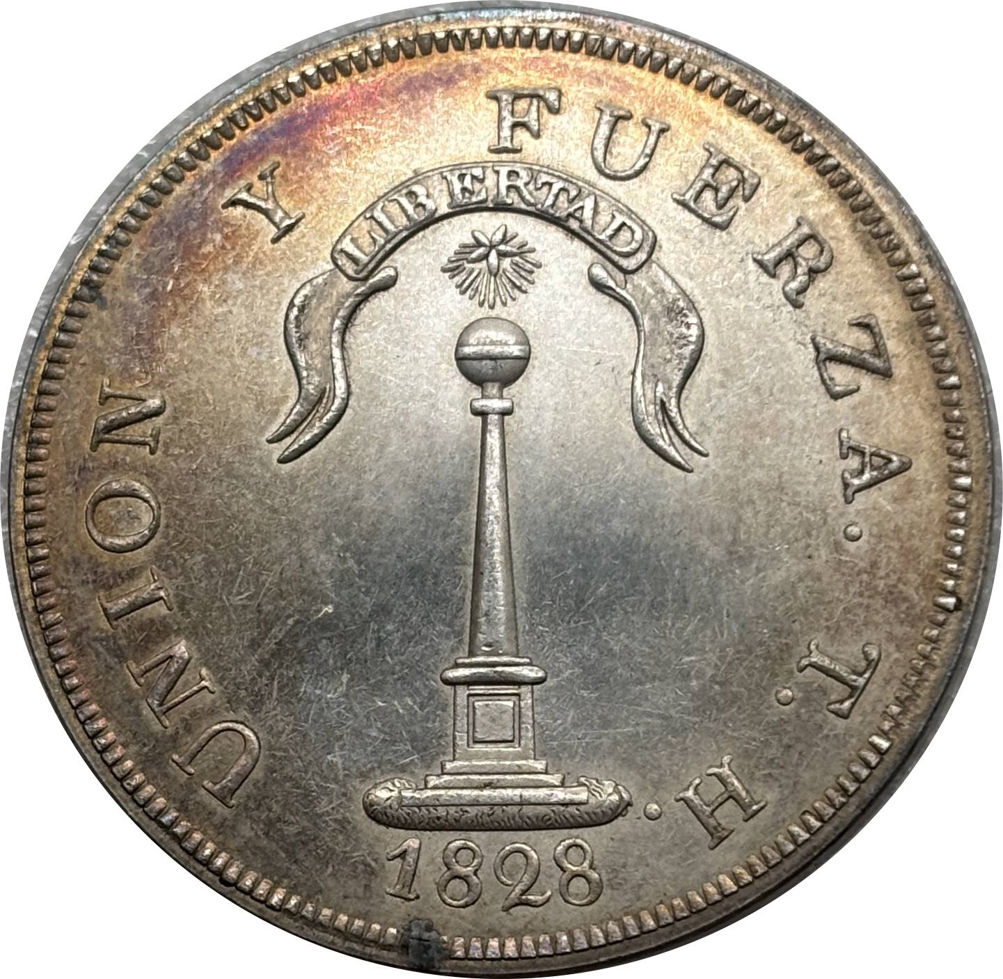 Chile 1828 UN 1 Peso Coquimbo Independiente Silver Plated Replica Coin Commemorative Medal,Historical Collectible Art Craft For Enthusiasts