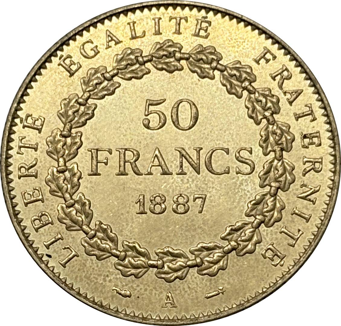 France 50 Francs 1878 1887 1889 1896 1900 1904 Third Republic Liberte Gold Brass Metal Replica Coin Commemorative Medal,Historical Collectible Art Craft For Enthusiasts