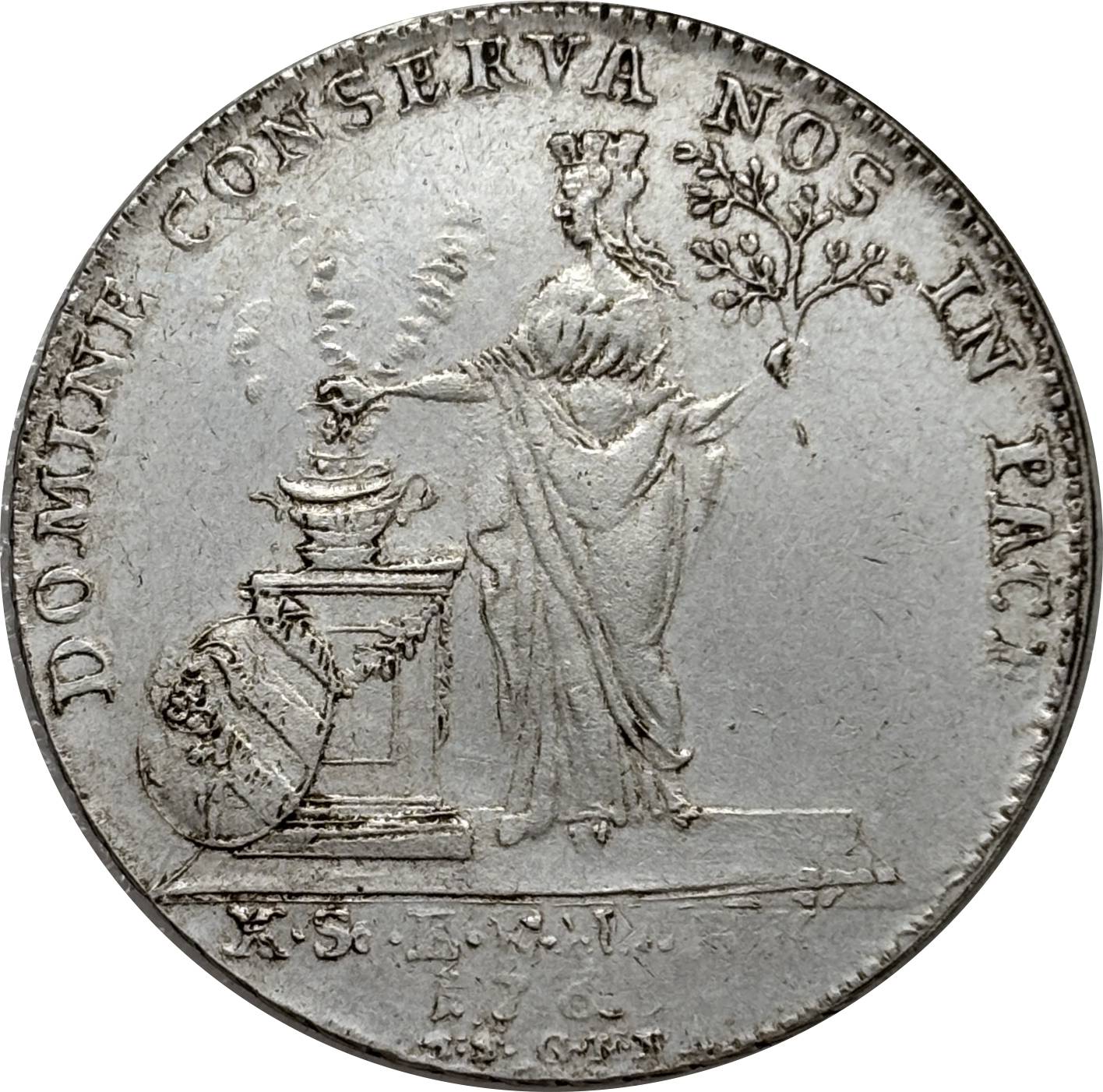 German States 1765 1 Thaler Free Imperial City Of Nuremberg Silver Plated Replica Coin Commemorative Medal,Historical Collectible Art Craft For Enthusiasts