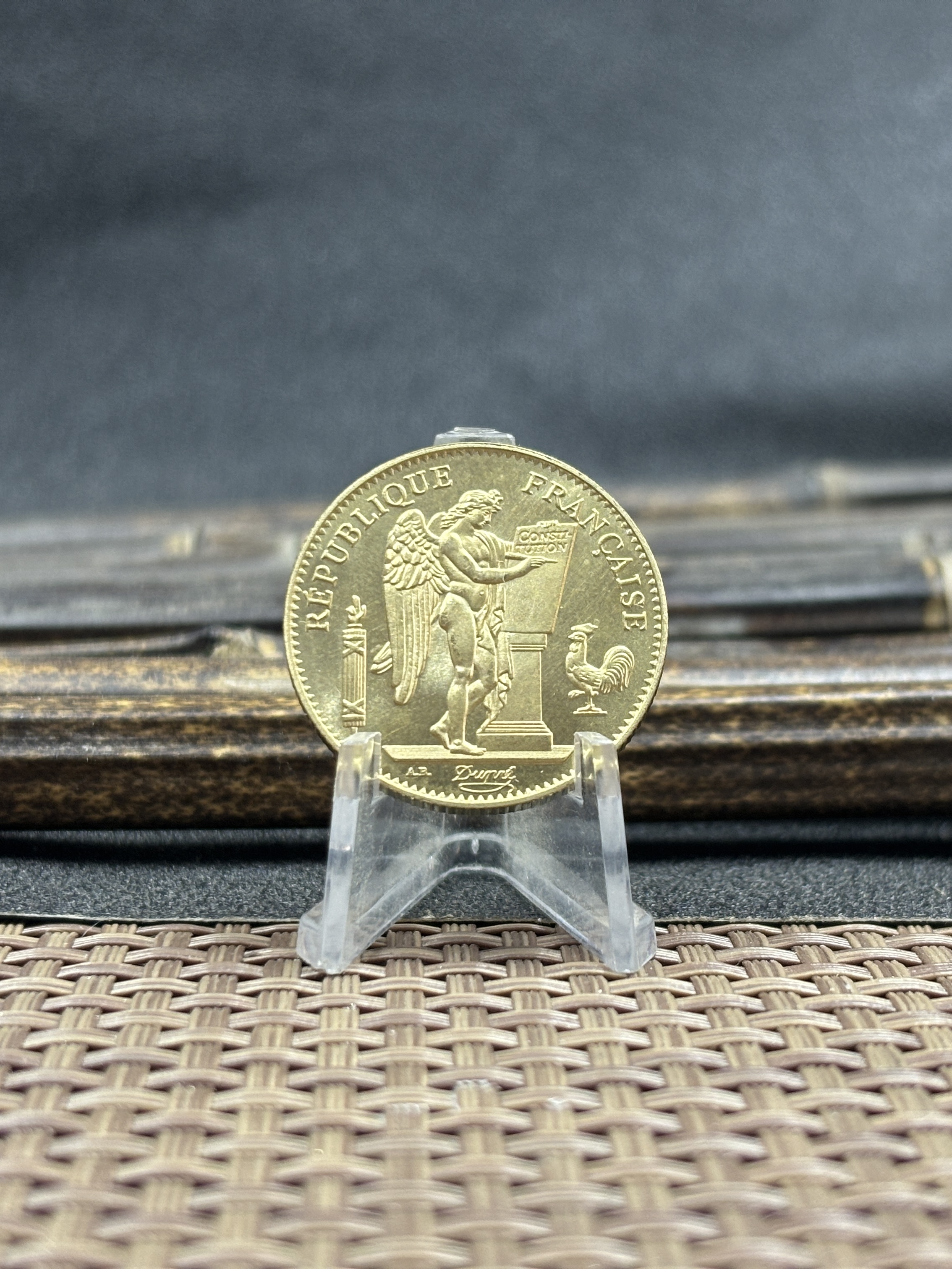 France 1878 - 1904 50 Francs 6 Pcs Third Republic Liberte Gold Brass Metal Replica Coin Commemorative Medal,Historical Collectible Art Craft For Enthusiasts