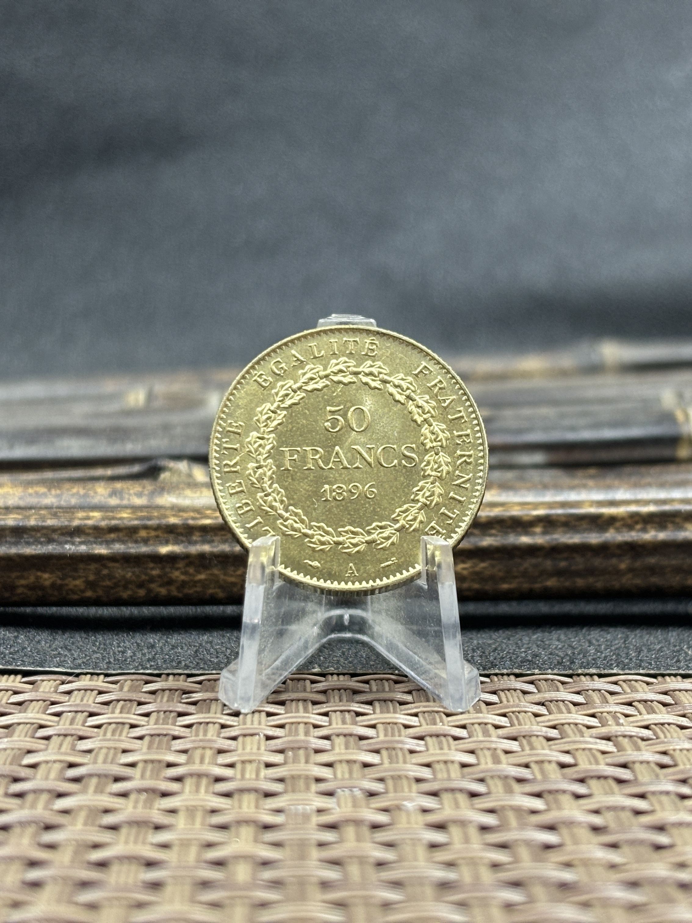 France 1878 - 1904 50 Francs 6 Pcs Third Republic Liberte Gold Brass Metal Replica Coin Commemorative Medal,Historical Collectible Art Craft For Enthusiasts