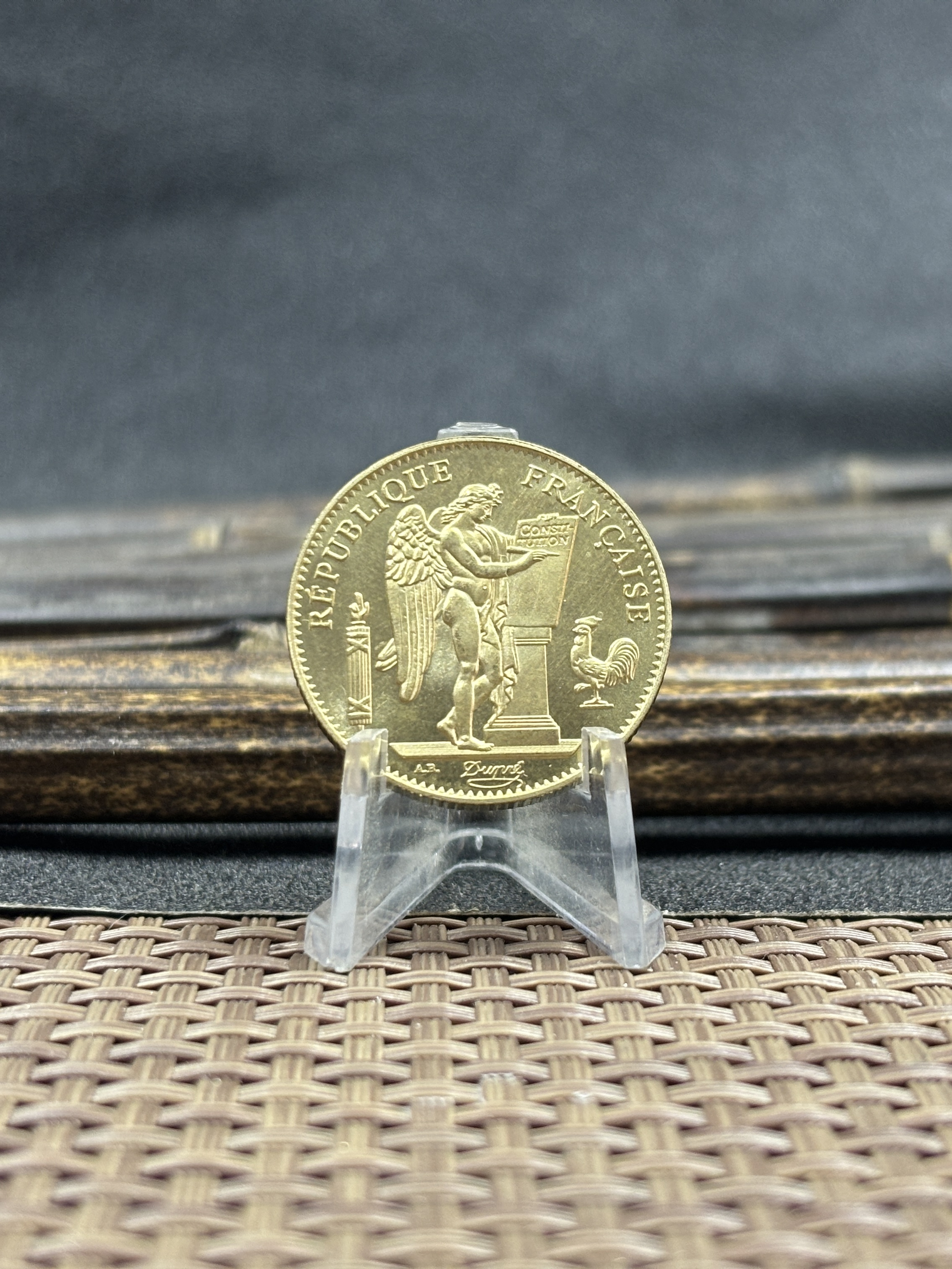 France 1878 - 1904 50 Francs 6 Pcs Third Republic Liberte Gold Brass Metal Replica Coin Commemorative Medal,Historical Collectible Art Craft For Enthusiasts