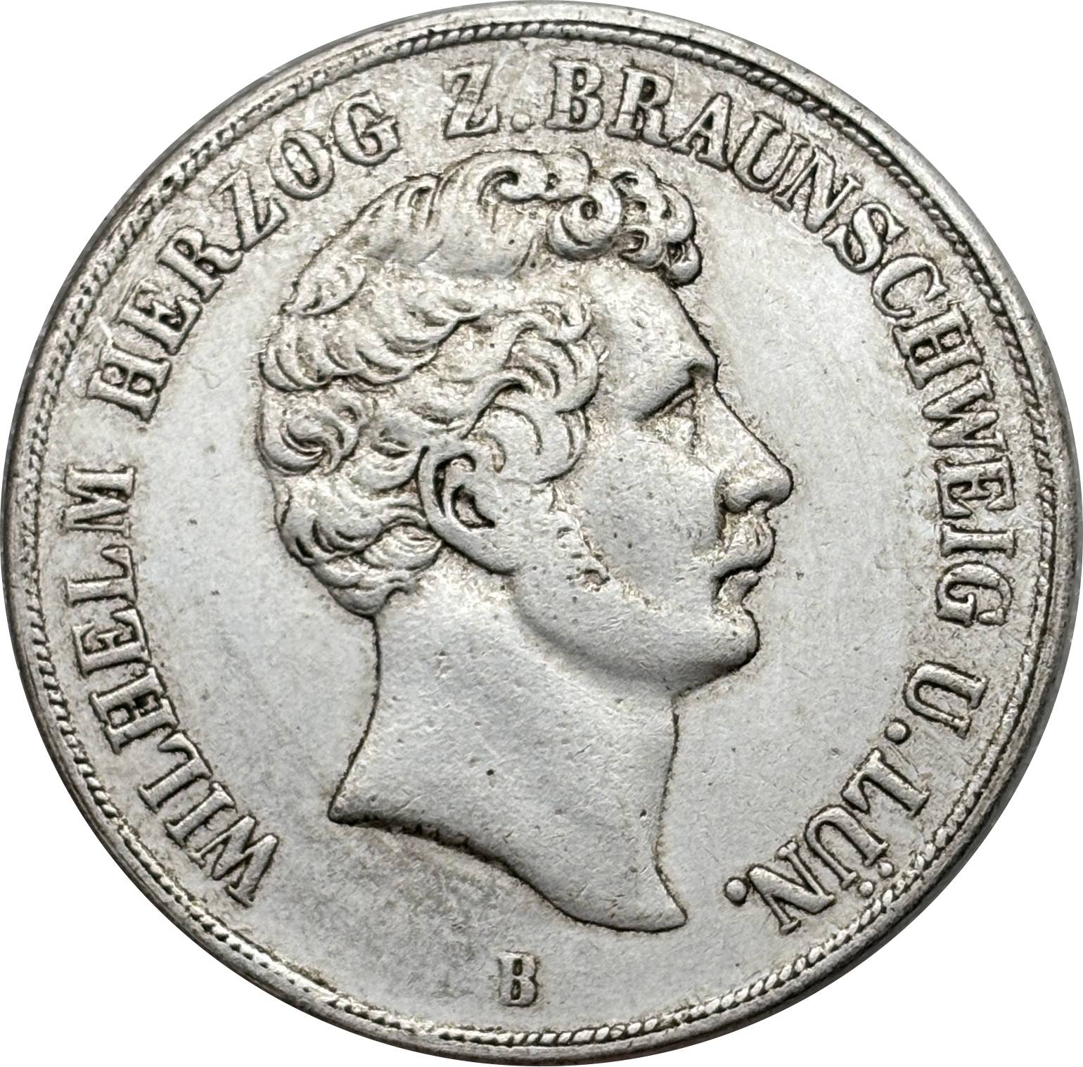 German States 1844 B 1854 B 2 Thaler 3 1/2 Gulden William Silver Plated Replica Coin Commemorative Medal,Historical Collectible Art Craft For Enthusiasts