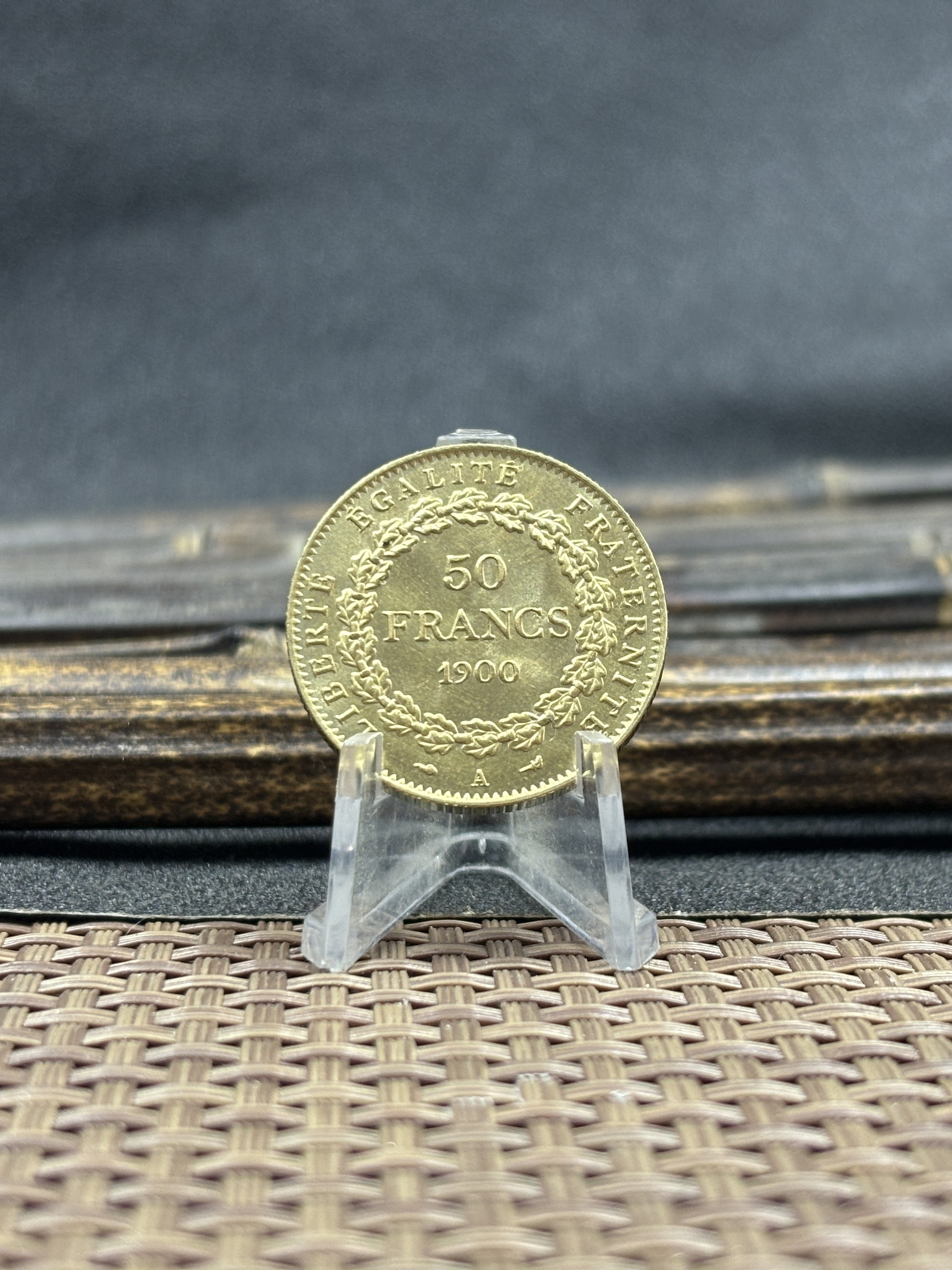 France 1878 - 1904 50 Francs 6 Pcs Third Republic Liberte Gold Brass Metal Replica Coin Commemorative Medal,Historical Collectible Art Craft For Enthusiasts