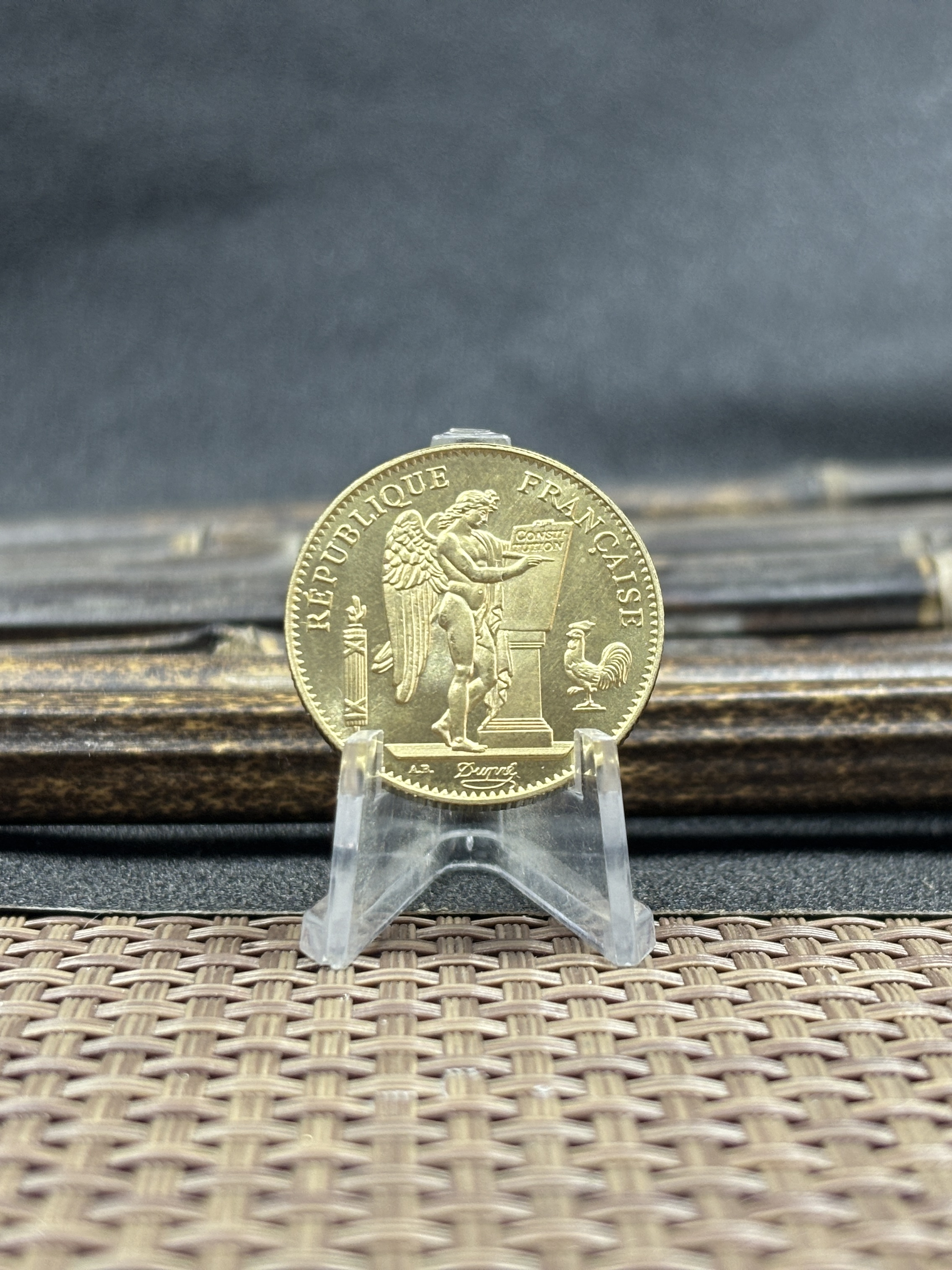 France 1878 - 1904 50 Francs 6 Pcs Third Republic Liberte Gold Brass Metal Replica Coin Commemorative Medal,Historical Collectible Art Craft For Enthusiasts