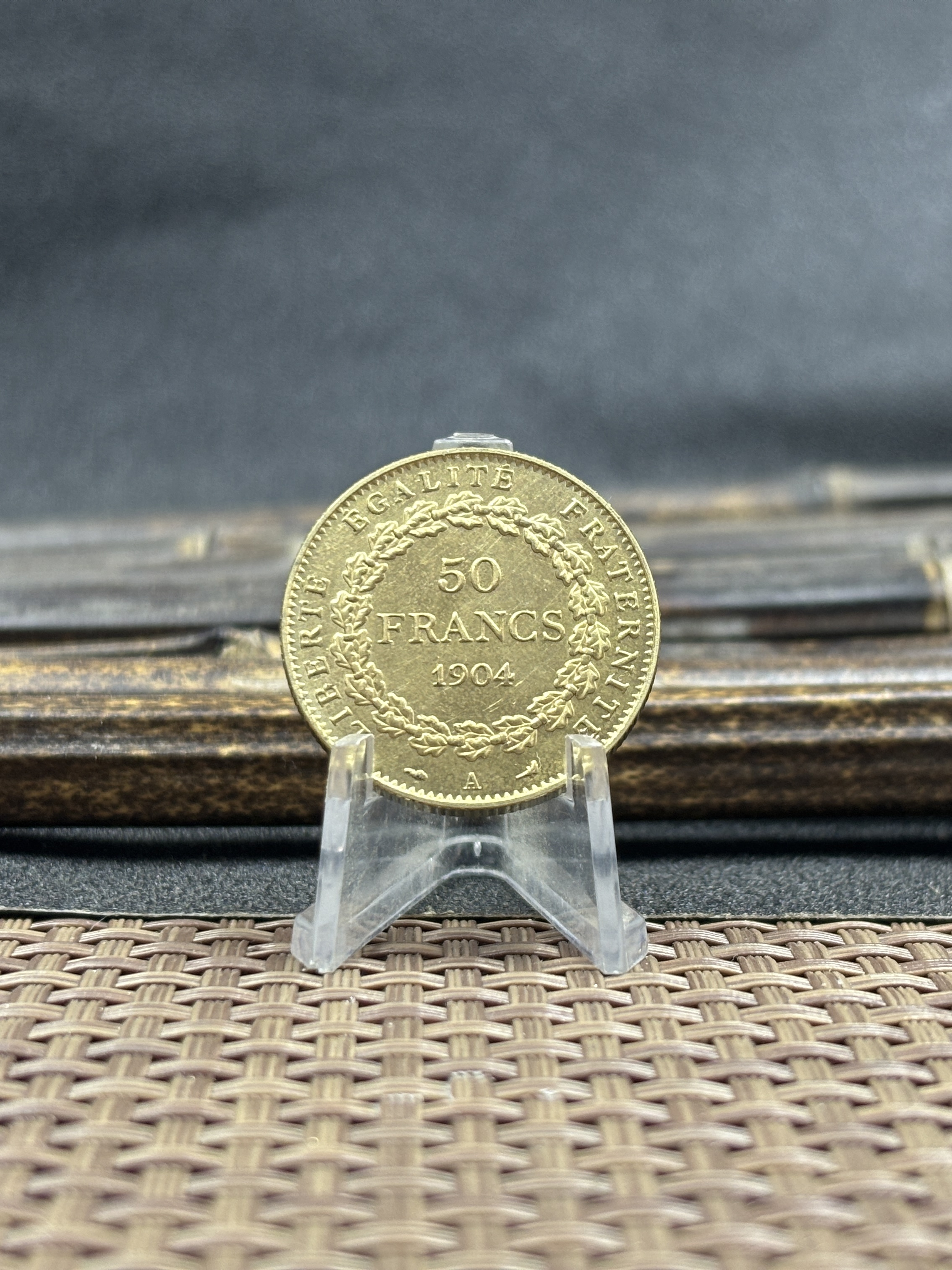France 1878 - 1904 50 Francs 6 Pcs Third Republic Liberte Gold Brass Metal Replica Coin Commemorative Medal,Historical Collectible Art Craft For Enthusiasts