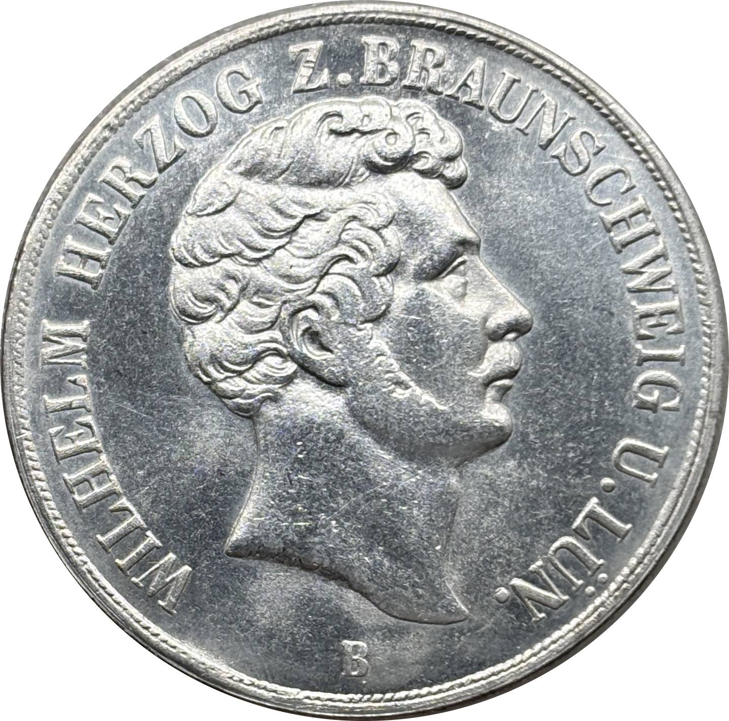 German States 1844 B 1854 B 2 Thaler 3 1/2 Gulden William Silver Plated Replica Coin Commemorative Medal,Historical Collectible Art Craft For Enthusiasts