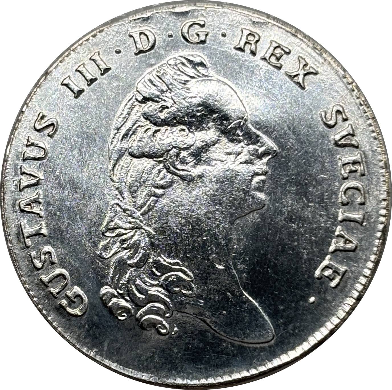 Sweden 1776 1781 1 Riksdaler Gustav III Silver Plated Replica Coin Commemorative Medal,Historical Collectible Art Craft For Enthusiasts