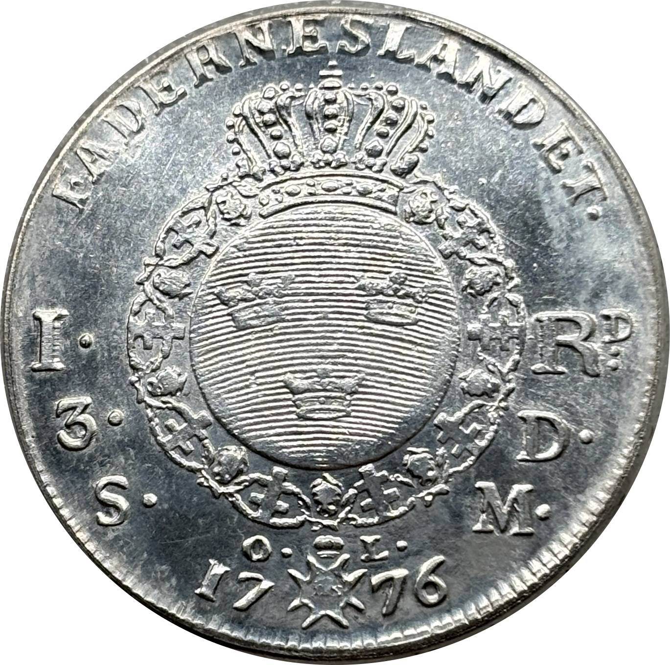 Sweden 1776 1781 1 Riksdaler Gustav III Silver Plated Replica Coin Commemorative Medal,Historical Collectible Art Craft For Enthusiasts