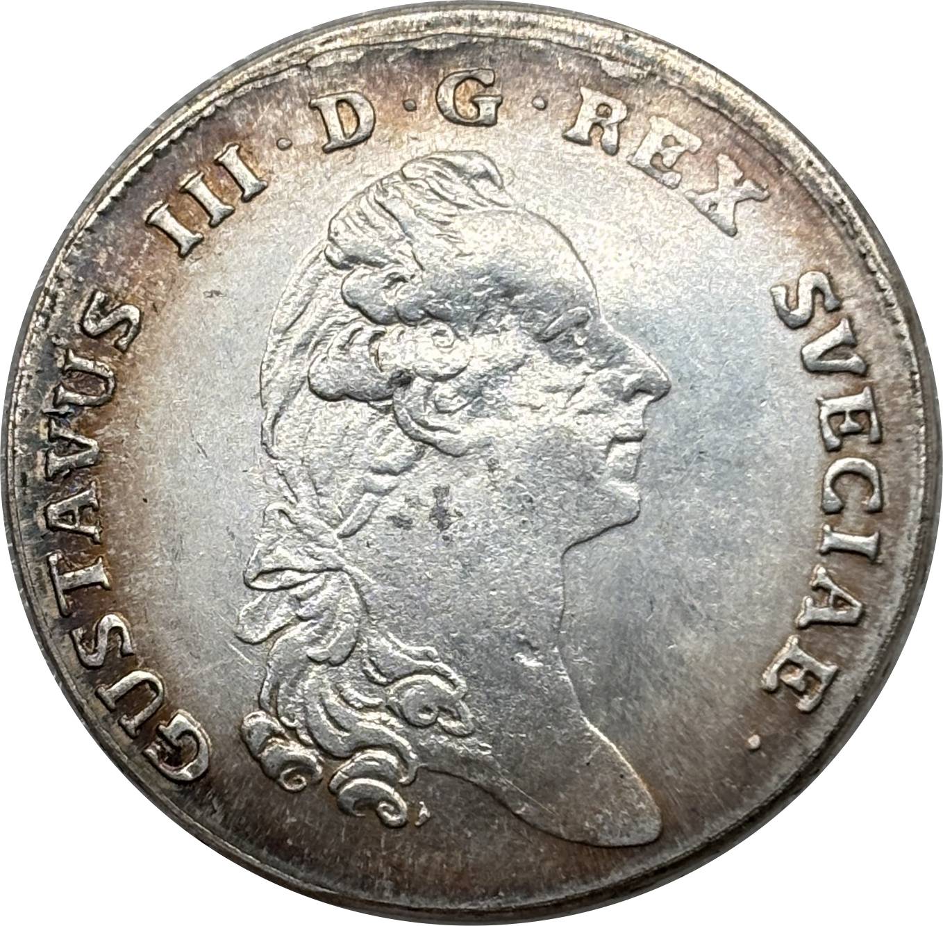 Sweden 1776 1781 1 Riksdaler Gustav III Silver Plated Replica Coin Commemorative Medal,Historical Collectible Art Craft For Enthusiasts