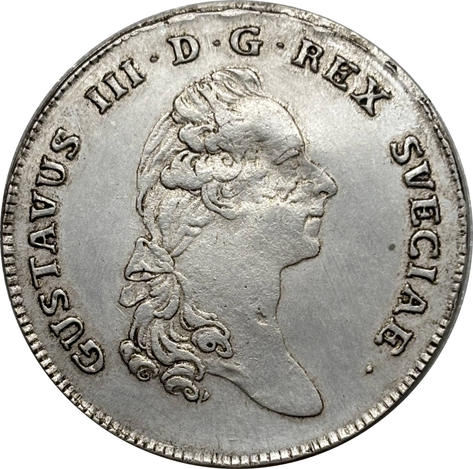 Sweden 1776 1781 1 Riksdaler Gustav III Silver Plated Replica Coin Commemorative Medal,Historical Collectible Art Craft For Enthusiasts