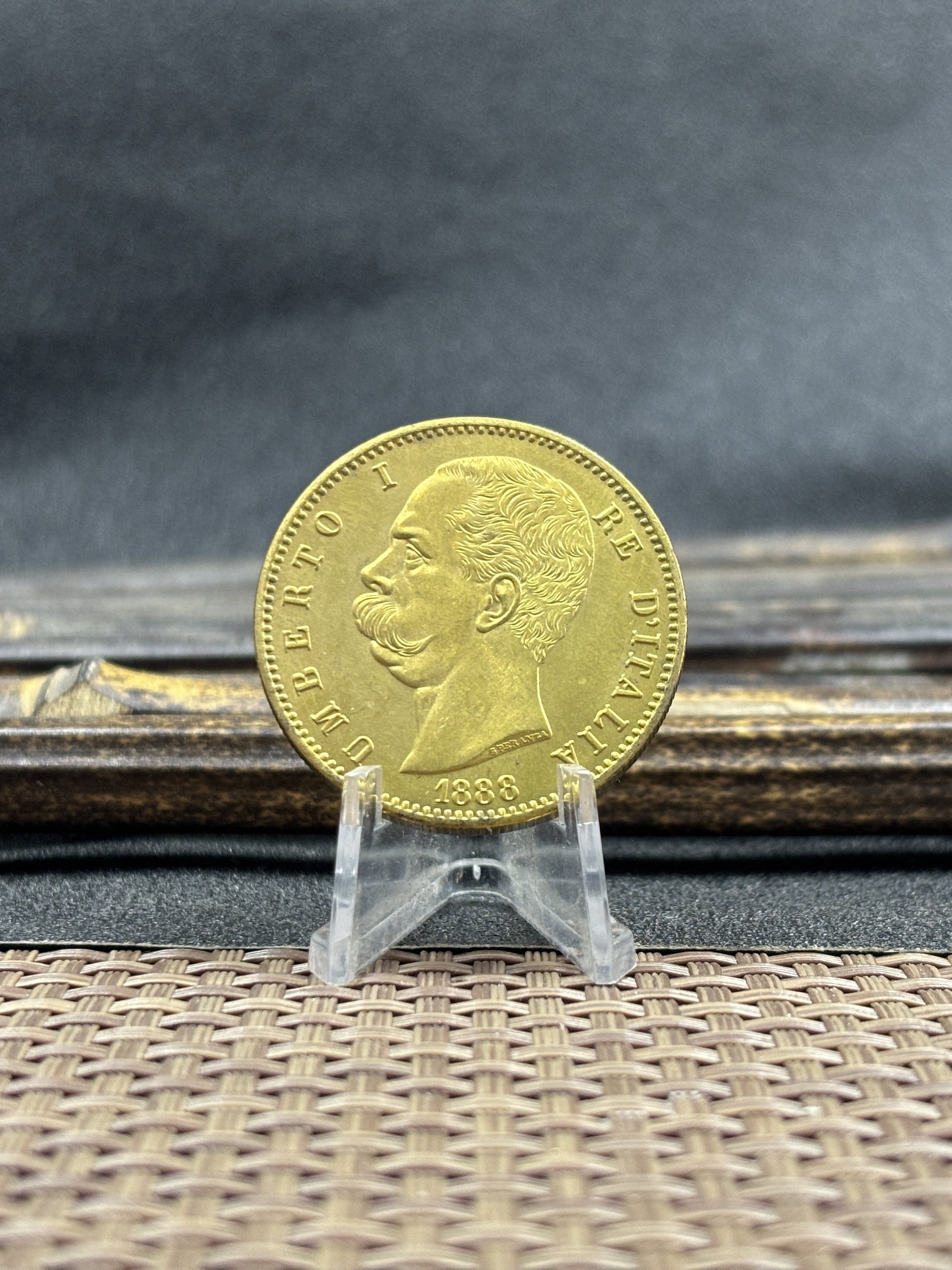 Italy 1883 1888 1891 100 Lire Umberto I Gold Brass Metal WW2 Moneda Replica Coin Commemorative Medal,Historical Collectible Art Craft For Enthusiasts