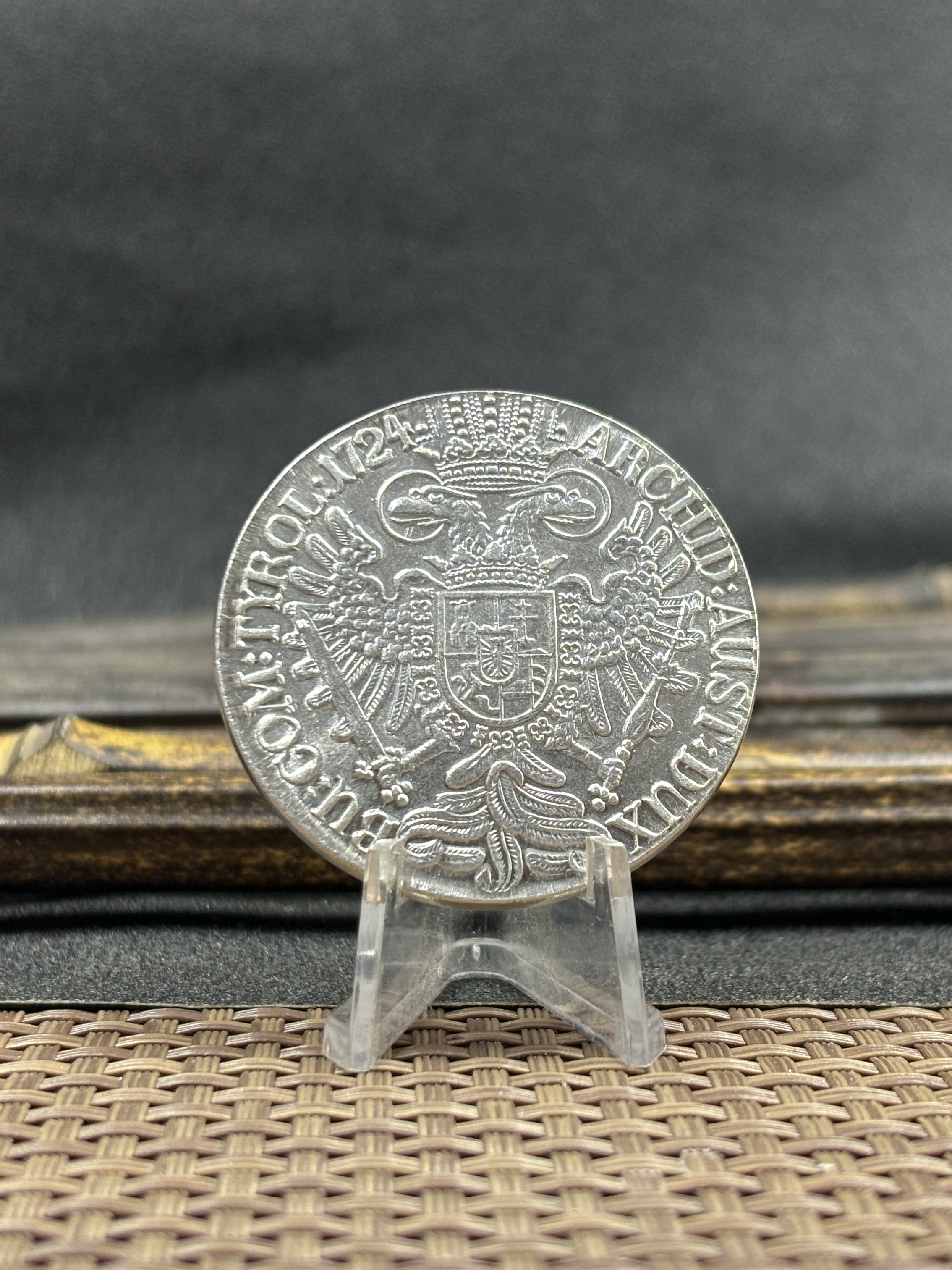 Austrian Empire One 1 Thaler 1719 1720 1721 1724 1725 1730 1734 Charles VI Hall Silver Plated Metal Replica Coin Commemorative Medal,Historical Collectible Art Craft For Enthusiasts
