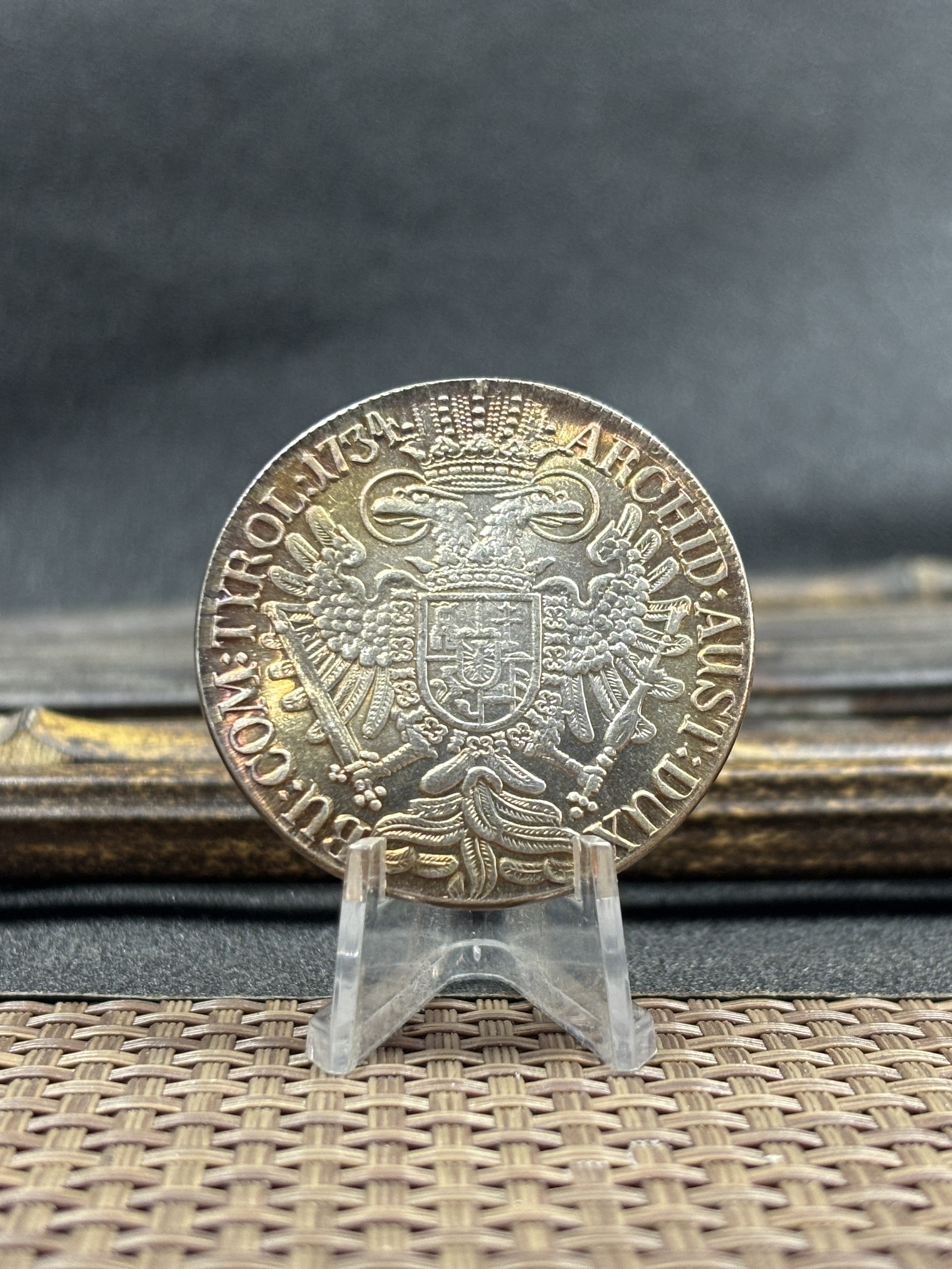 Austrian Empire One 1 Thaler 1719 1720 1721 1724 1725 1730 1734 Charles VI Hall Silver Plated Metal Replica Coin Commemorative Medal,Historical Collectible Art Craft For Enthusiasts