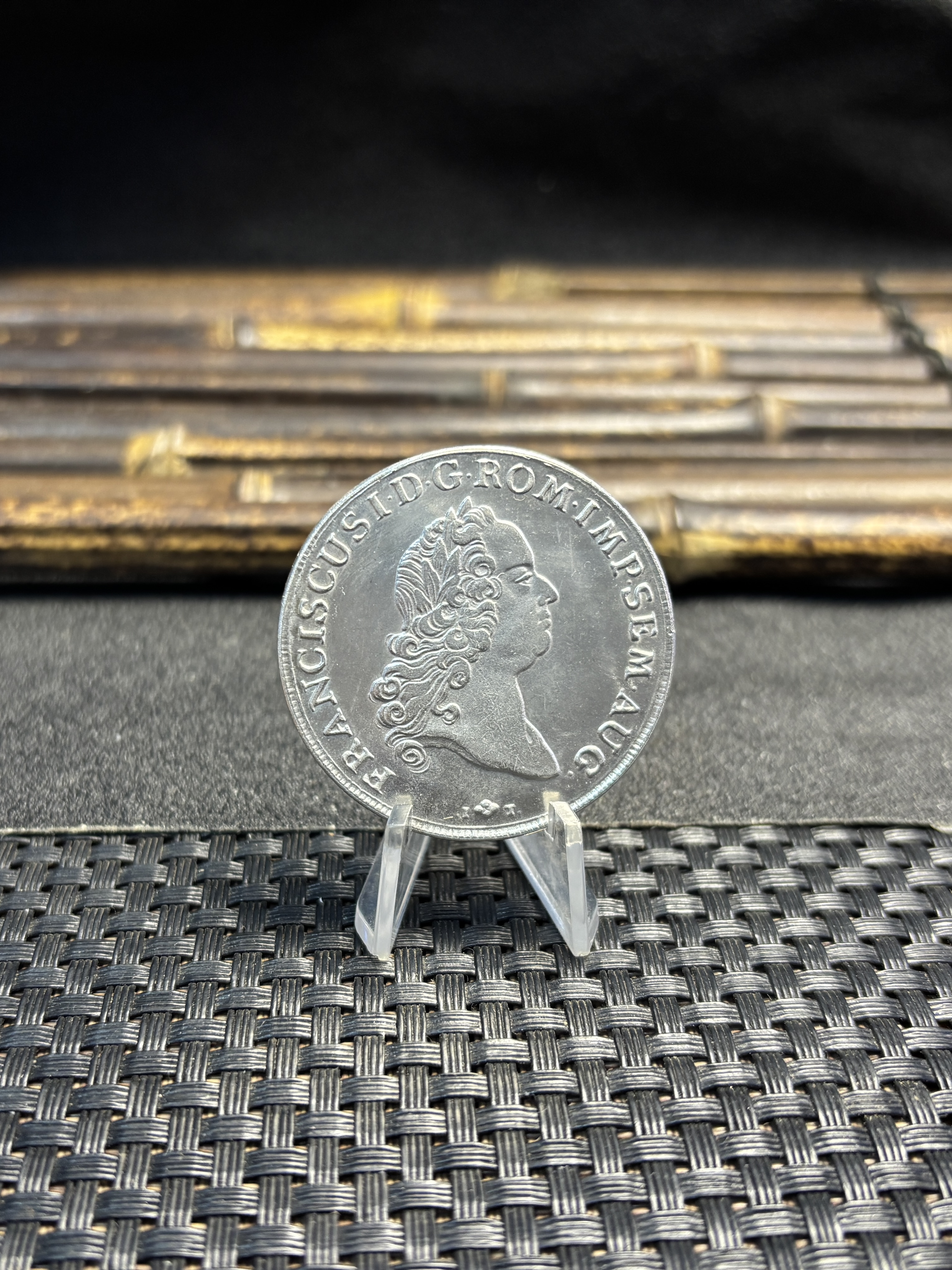German States 1765 1 Conventionsthaler Free City Of Augsburg Silver Plated Replica Coin Commemorative Medal,Historical Collectible Art Craft For Enthusiasts