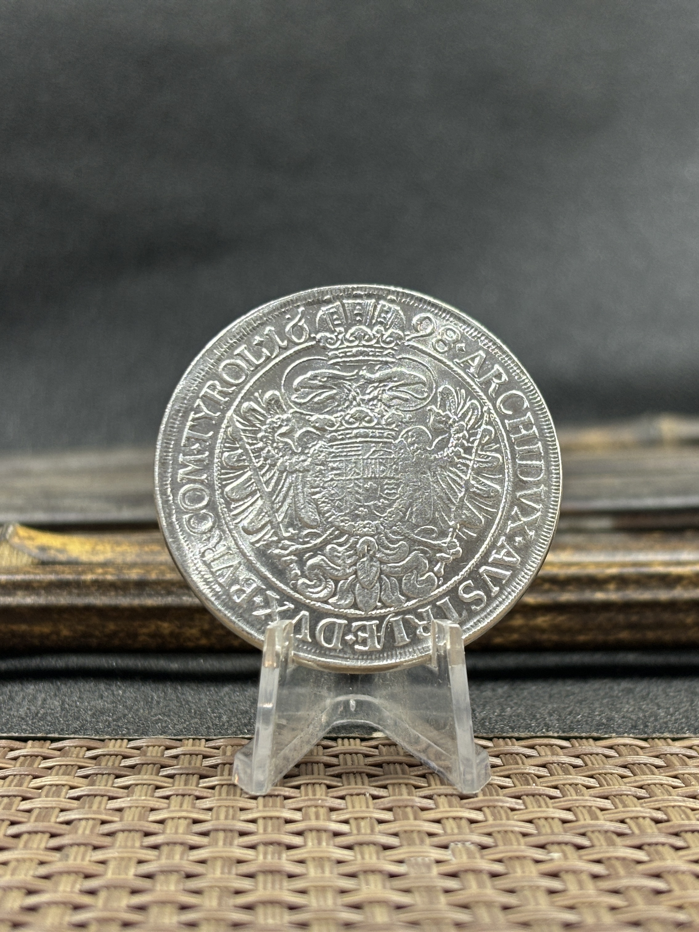 Austrian Empire 1695 1696 1698 One 1 Thaler Leopold I Silver Plated Metal Replica Coin Commemorative Medal,Historical Collectible Art Craft For Enthusiasts