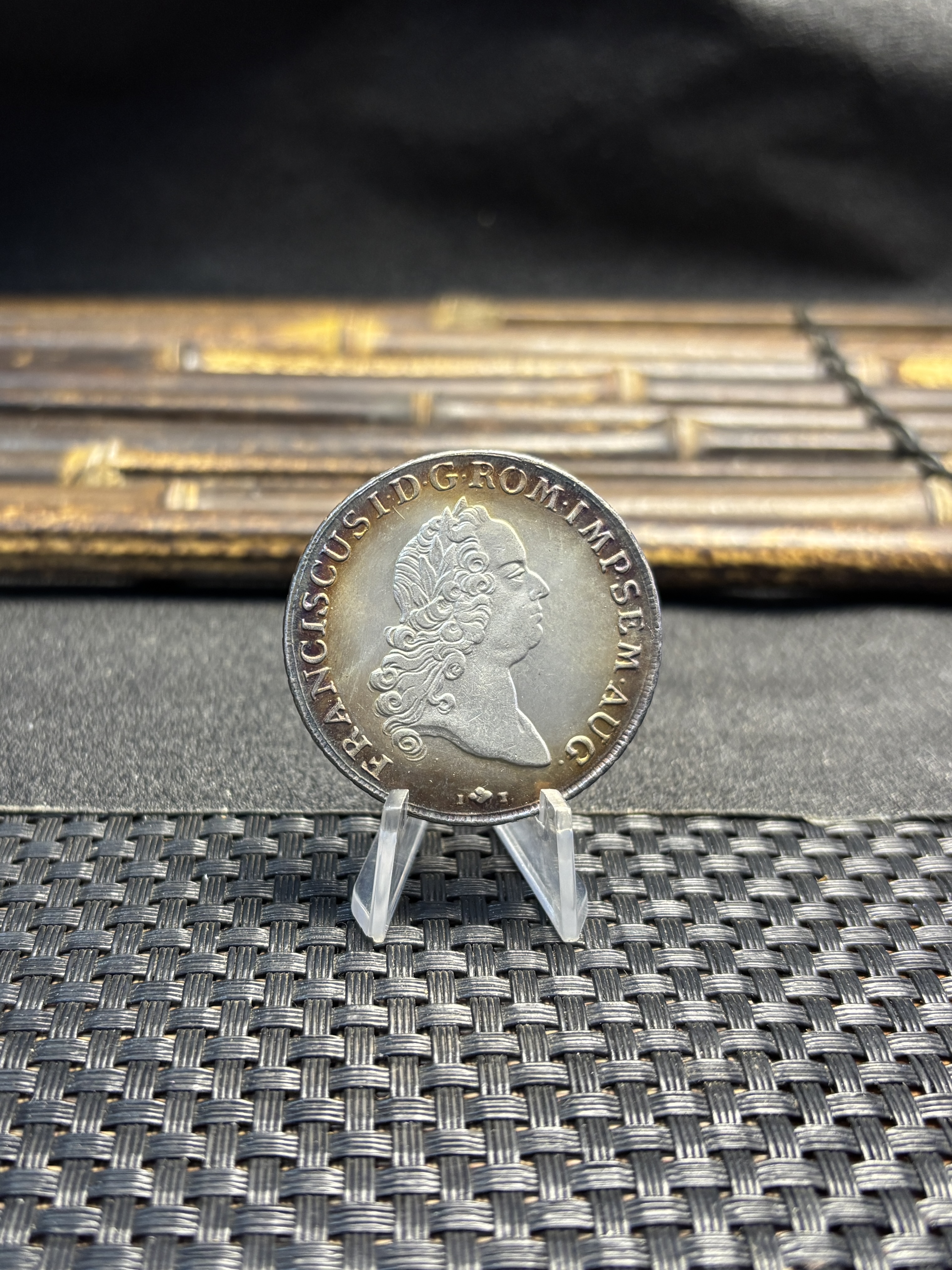 German States 1765 1 Conventionsthaler Free City Of Augsburg Silver Plated Replica Coin Commemorative Medal,Historical Collectible Art Craft For Enthusiasts