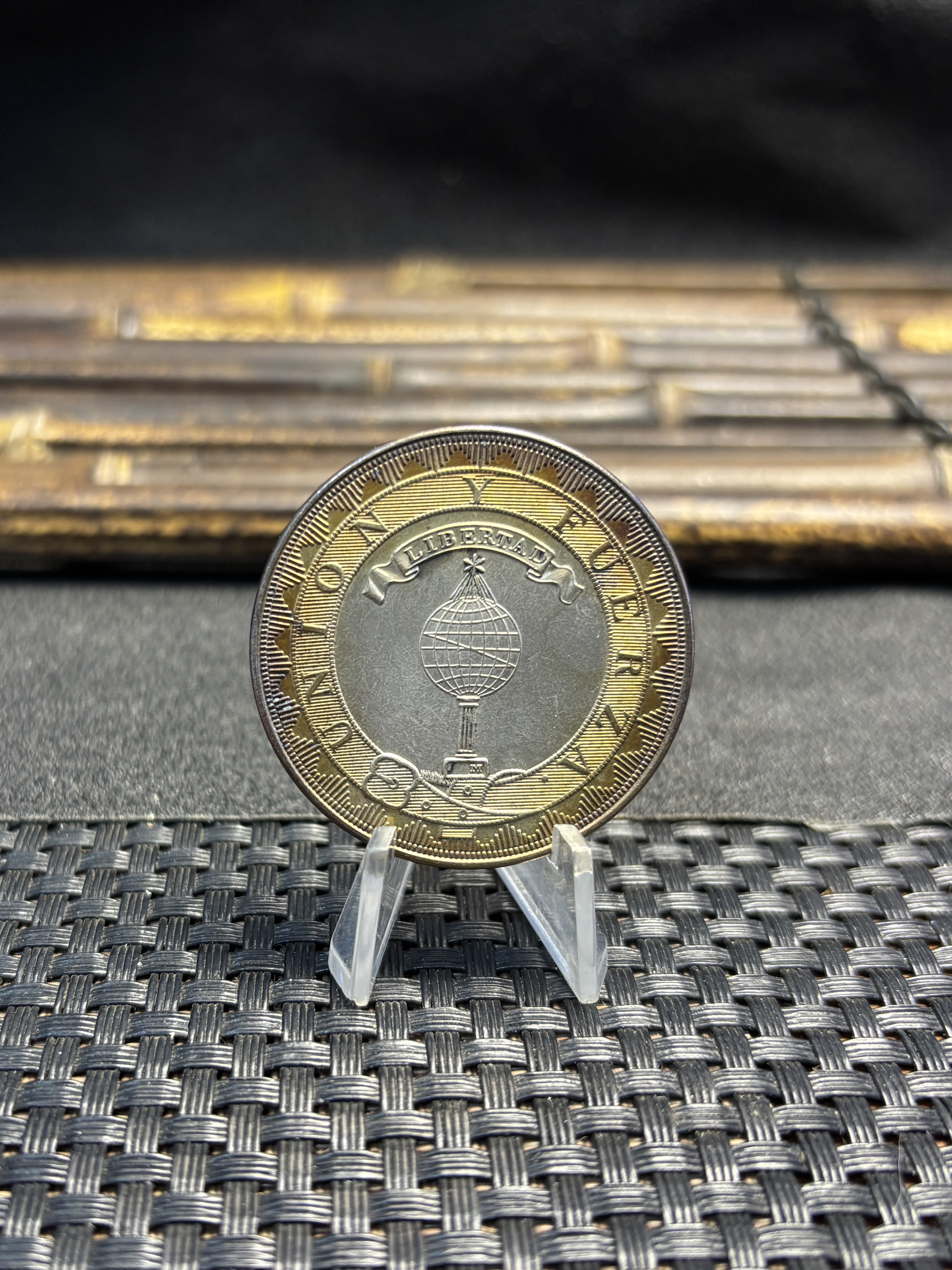 Chile Republic 1819 1 Peso Santiago Silver Plated Replica Coin Commemorative Medal,Historical Collectible Art Craft For Enthusiasts