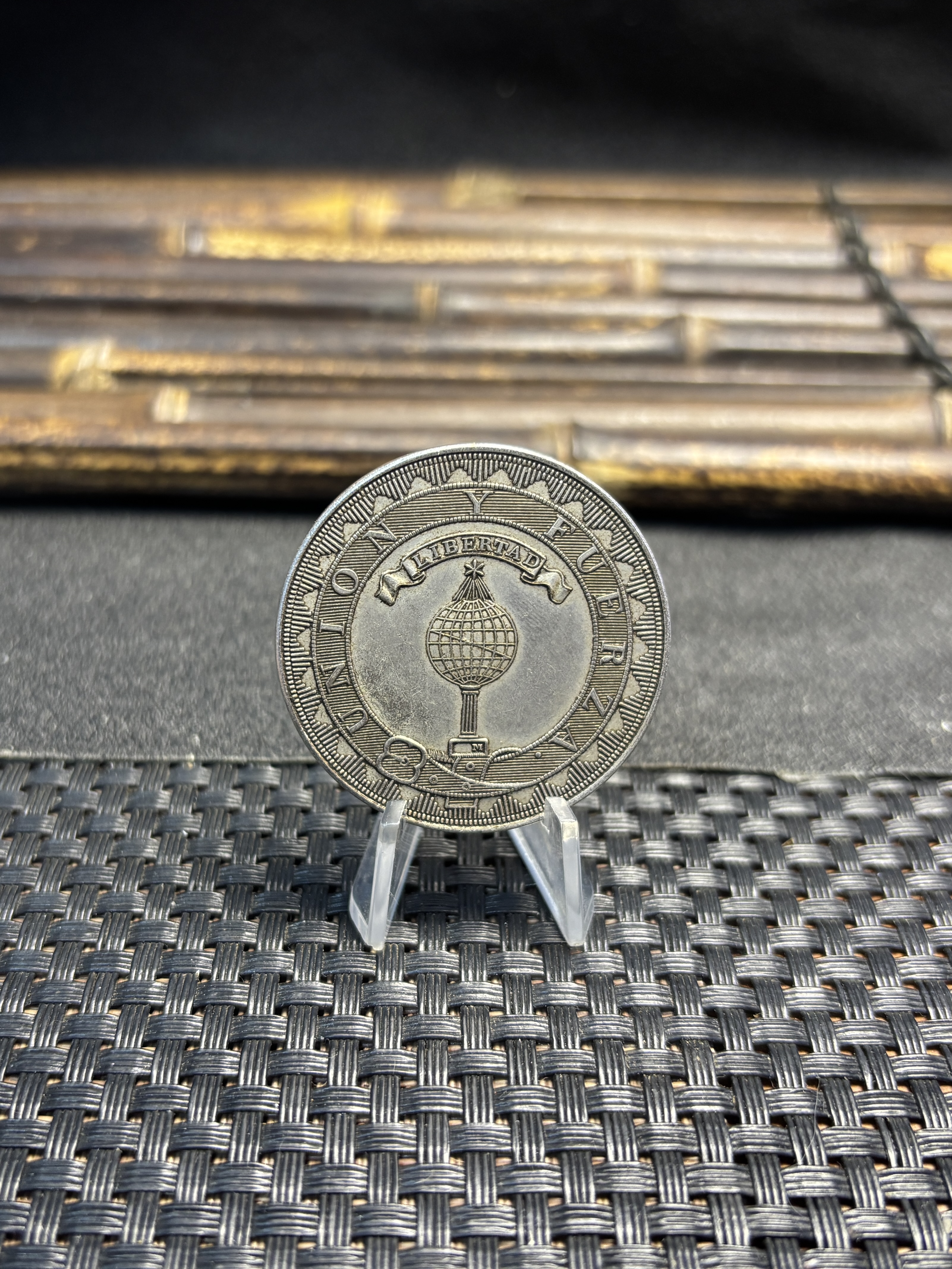 Chile Republic 1819 1 Peso Santiago Silver Plated Replica Coin Commemorative Medal,Historical Collectible Art Craft For Enthusiasts