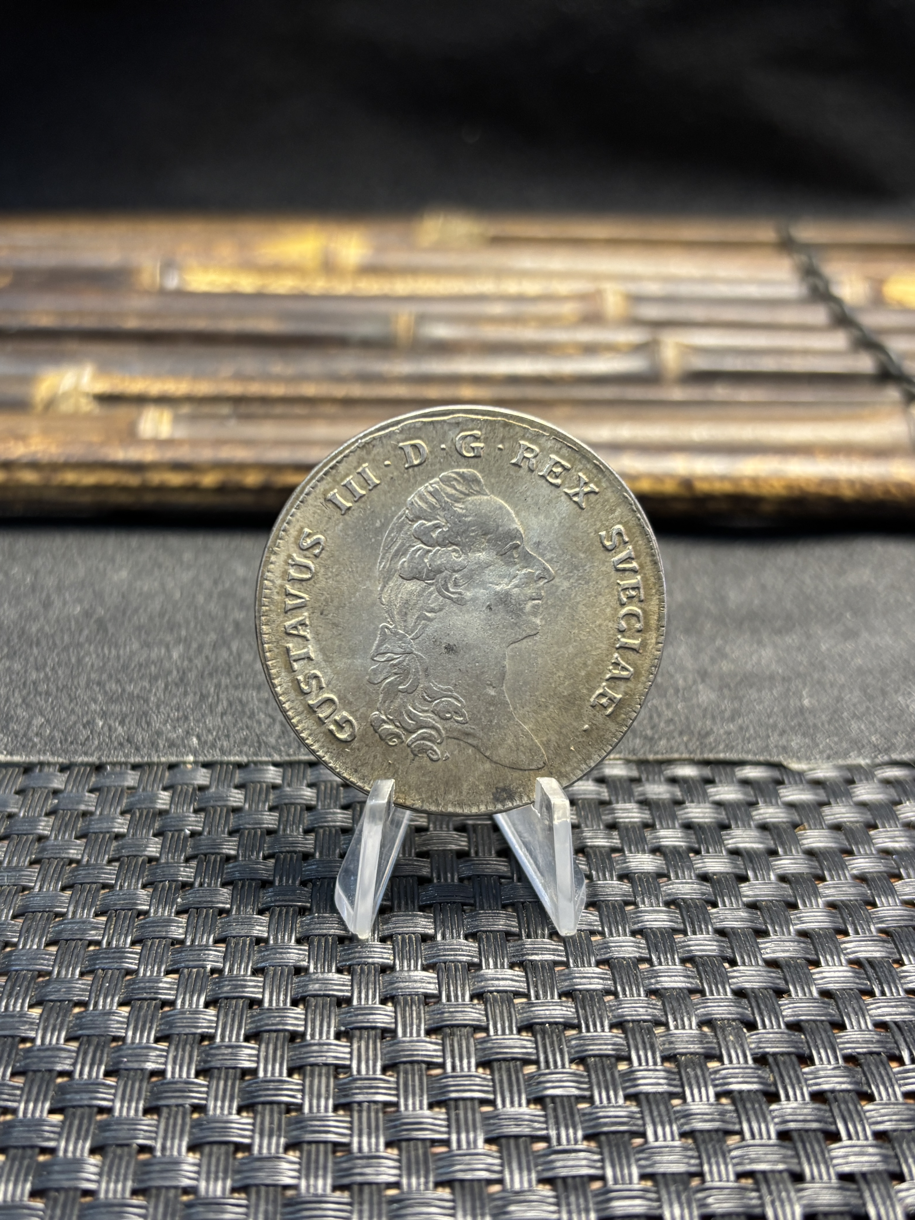 Sweden 1776 1781 1 Riksdaler Gustav III Silver Plated Replica Coin Commemorative Medal,Historical Collectible Art Craft For Enthusiasts