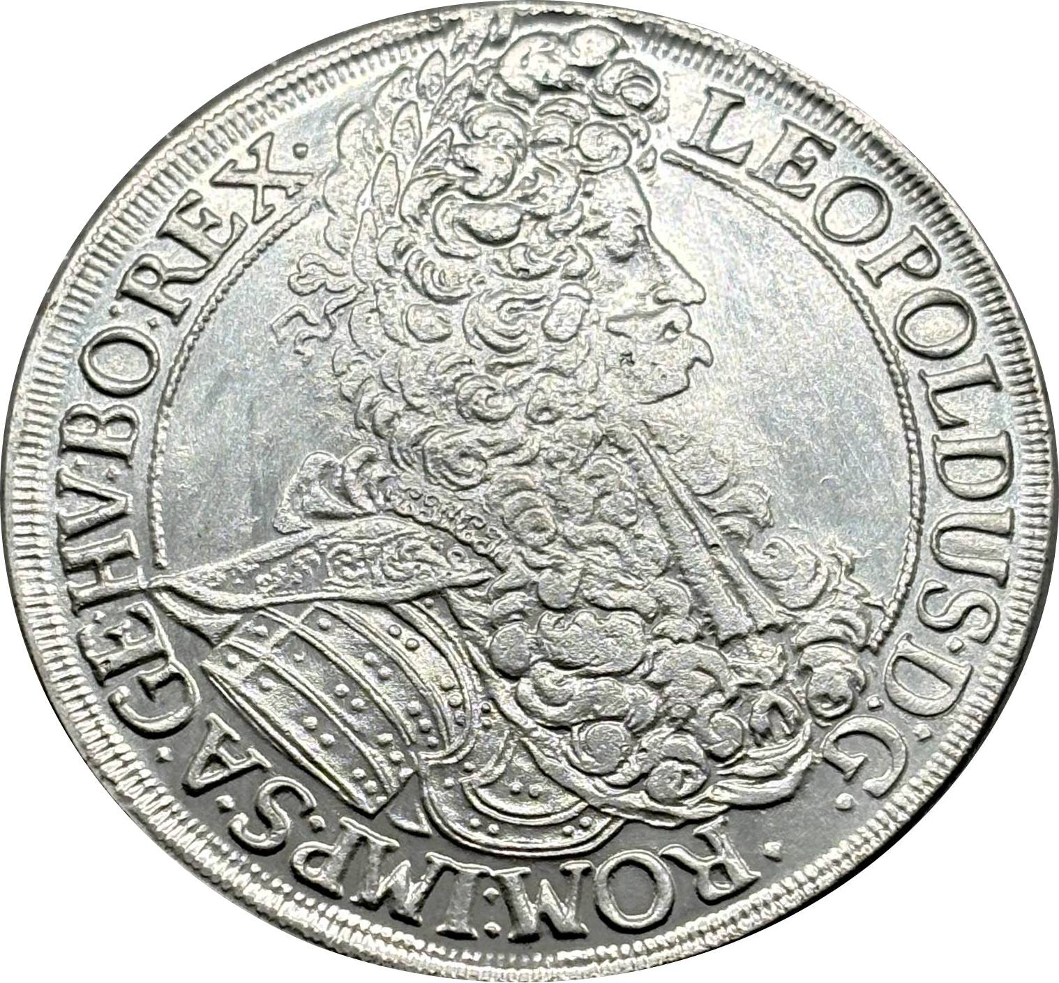 Austrian Empire 1695 1696 1698 One 1 Thaler Leopold I Silver Plated Metal Replica Coin Commemorative Medal,Historical Collectible Art Craft For Enthusiasts