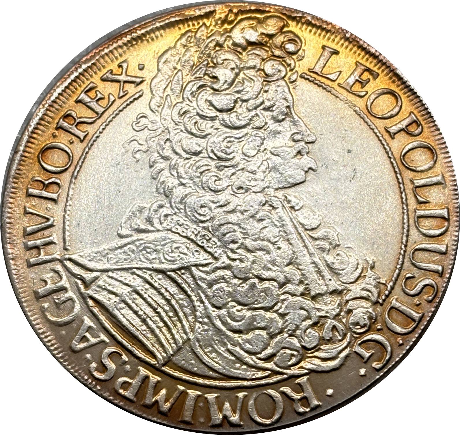 Austrian Empire 1695 1696 1698 One 1 Thaler Leopold I Silver Plated Metal Replica Coin Commemorative Medal,Historical Collectible Art Craft For Enthusiasts