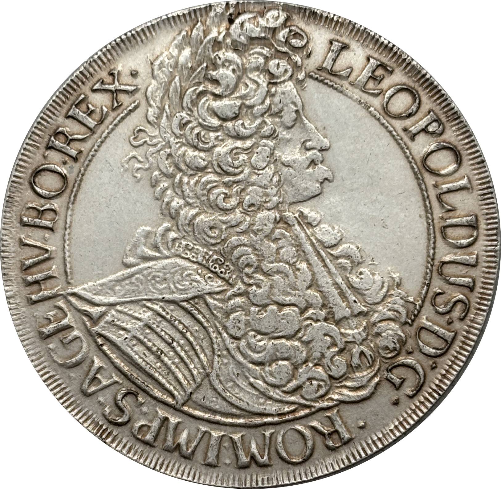 Austrian Empire 1695 1696 1698 One 1 Thaler Leopold I Silver Plated Metal Replica Coin Commemorative Medal,Historical Collectible Art Craft For Enthusiasts