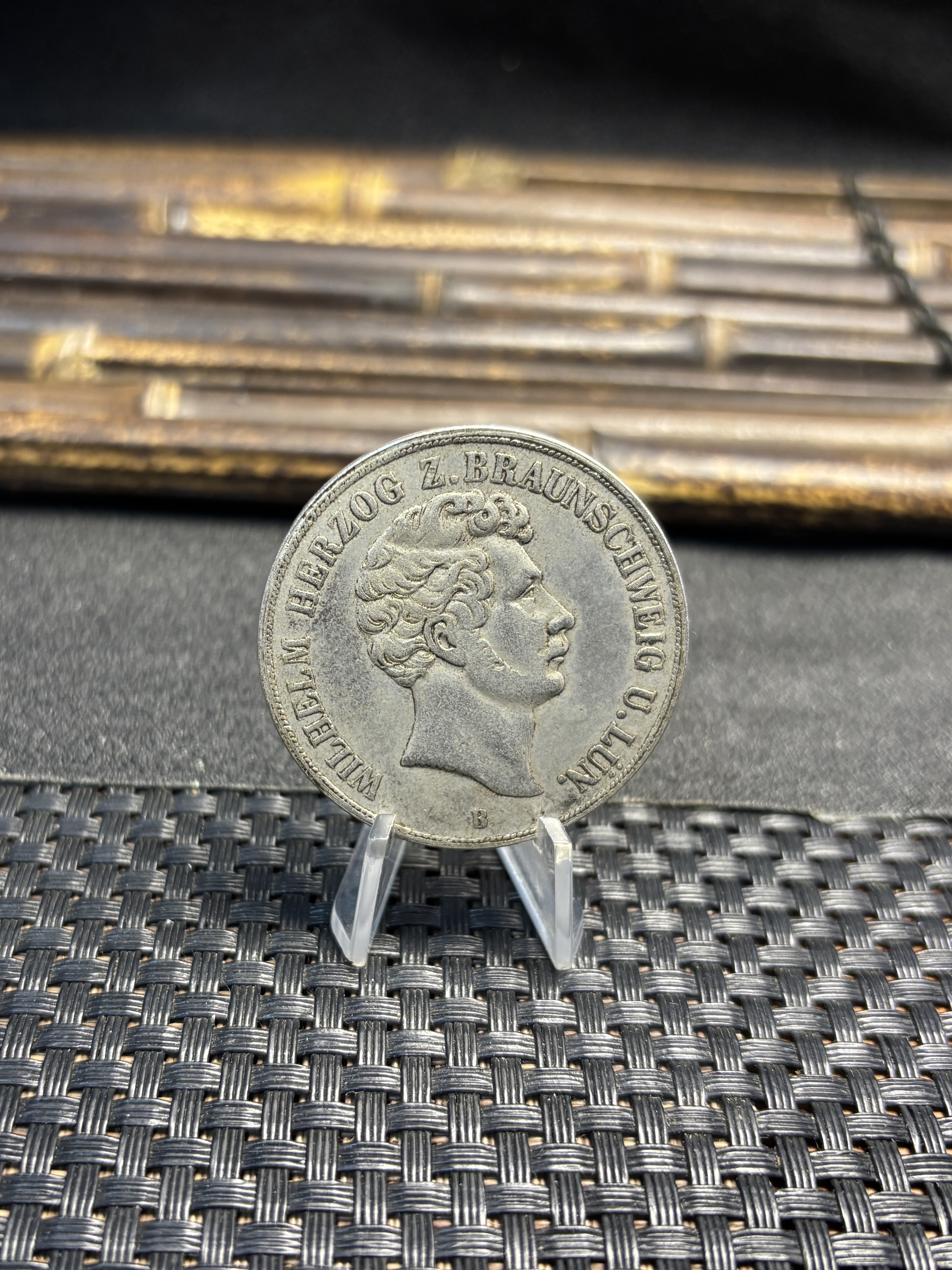 German States 1844 B 1854 B 2 Thaler 3 1/2 Gulden William Silver Plated Replica Coin Commemorative Medal,Historical Collectible Art Craft For Enthusiasts