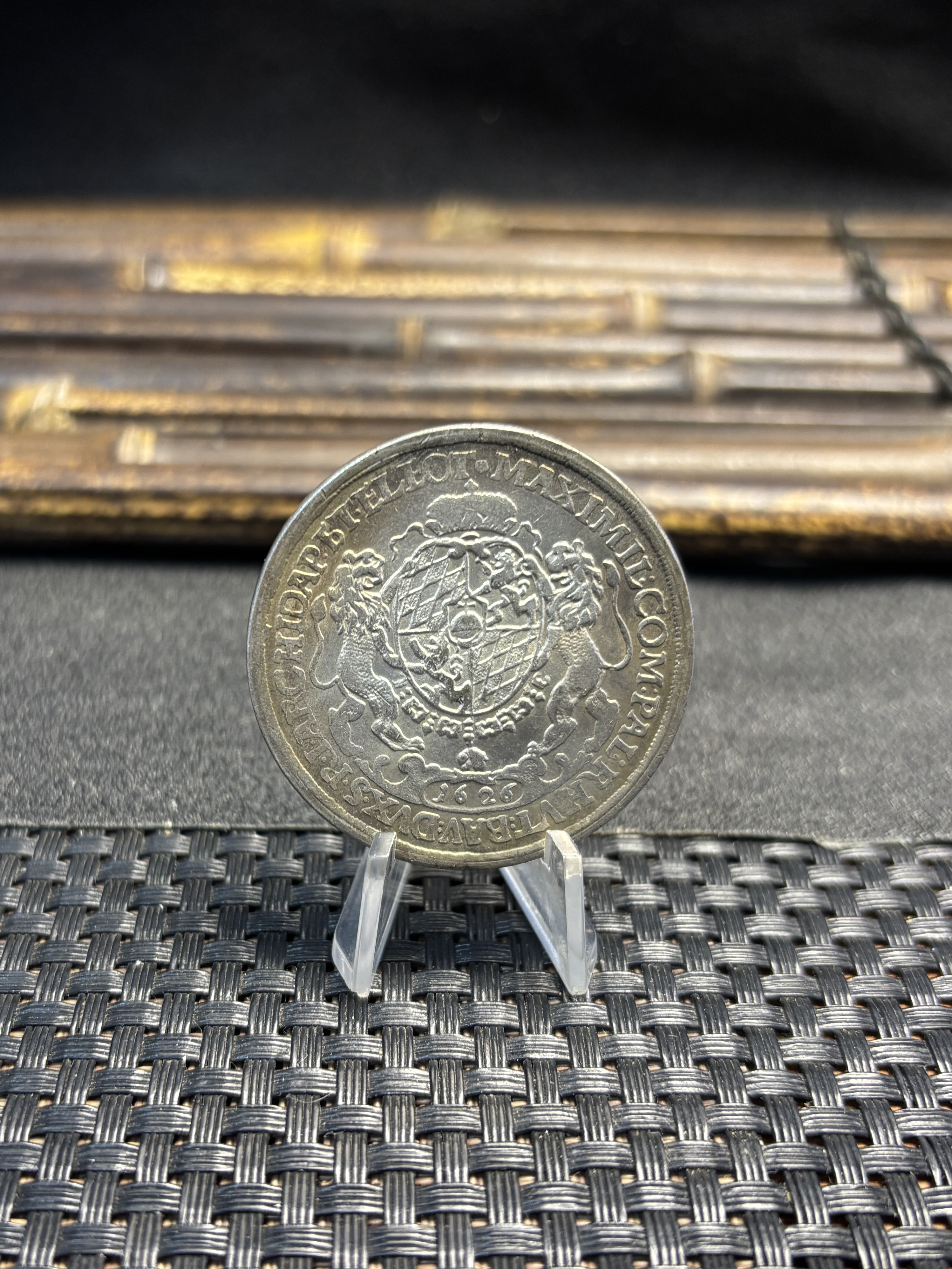 German States 1626 1 Thaler Maximilian I Electorate Of Bavaria Silver Plated Replica Coin Commemorative Medal,Historical Collectible Art Craft For Enthusiasts