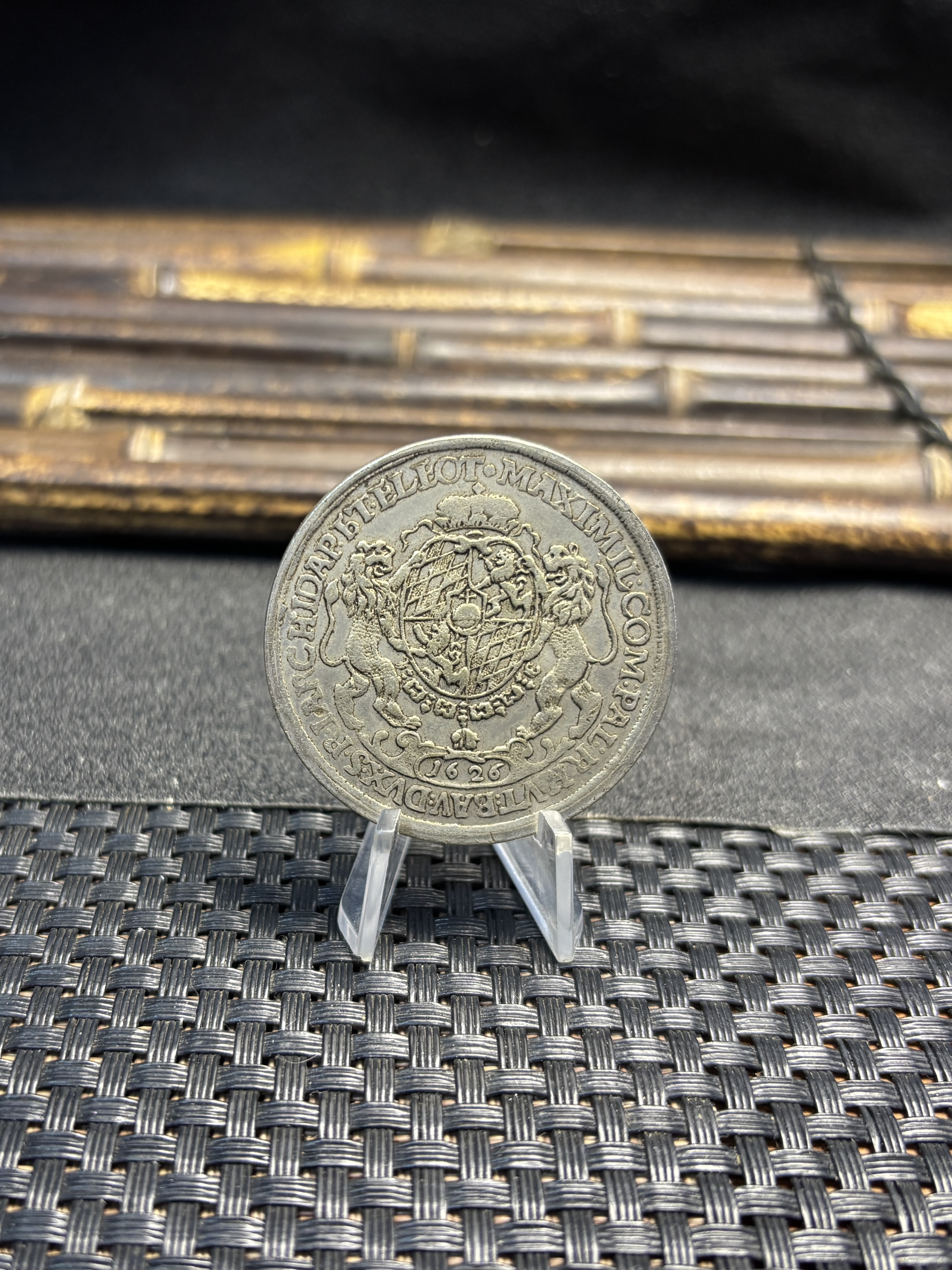 German States 1626 1 Thaler Maximilian I Electorate Of Bavaria Silver Plated Replica Coin Commemorative Medal,Historical Collectible Art Craft For Enthusiasts