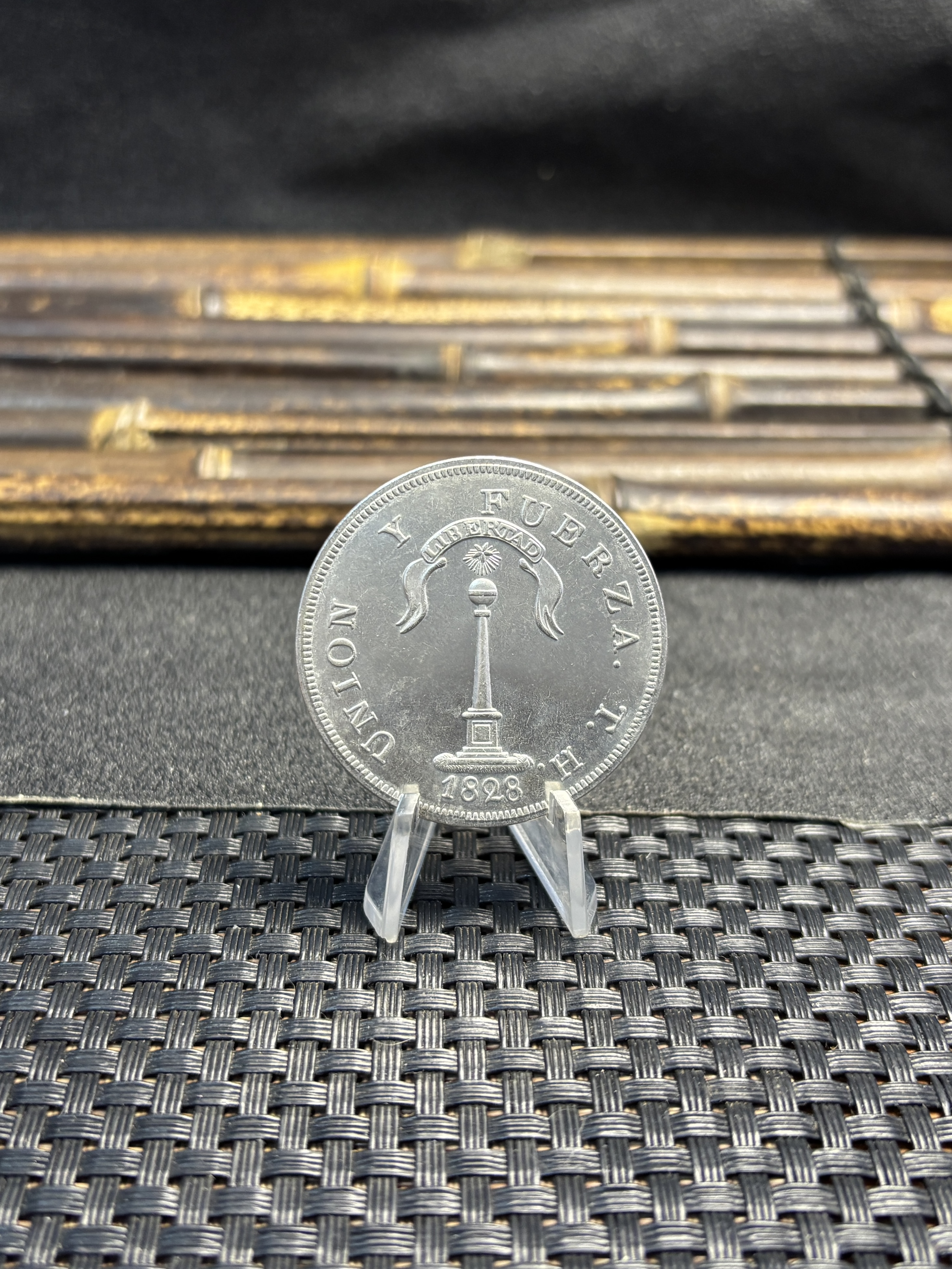 Chile 1828 UN 1 Peso Coquimbo Independiente Silver Plated Replica Coin Commemorative Medal,Historical Collectible Art Craft For Enthusiasts