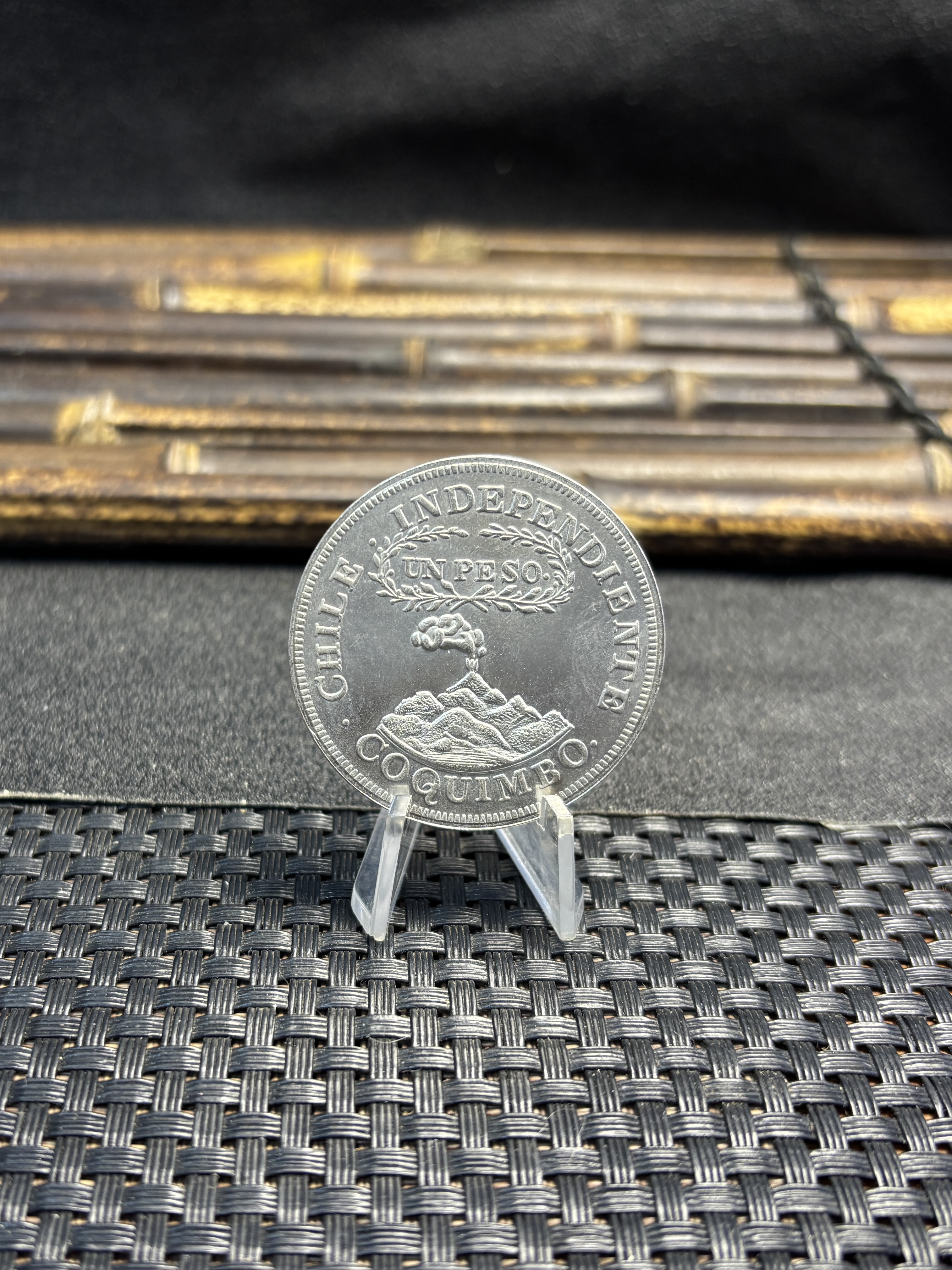 Chile 1828 UN 1 Peso Coquimbo Independiente Silver Plated Replica Coin Commemorative Medal,Historical Collectible Art Craft For Enthusiasts